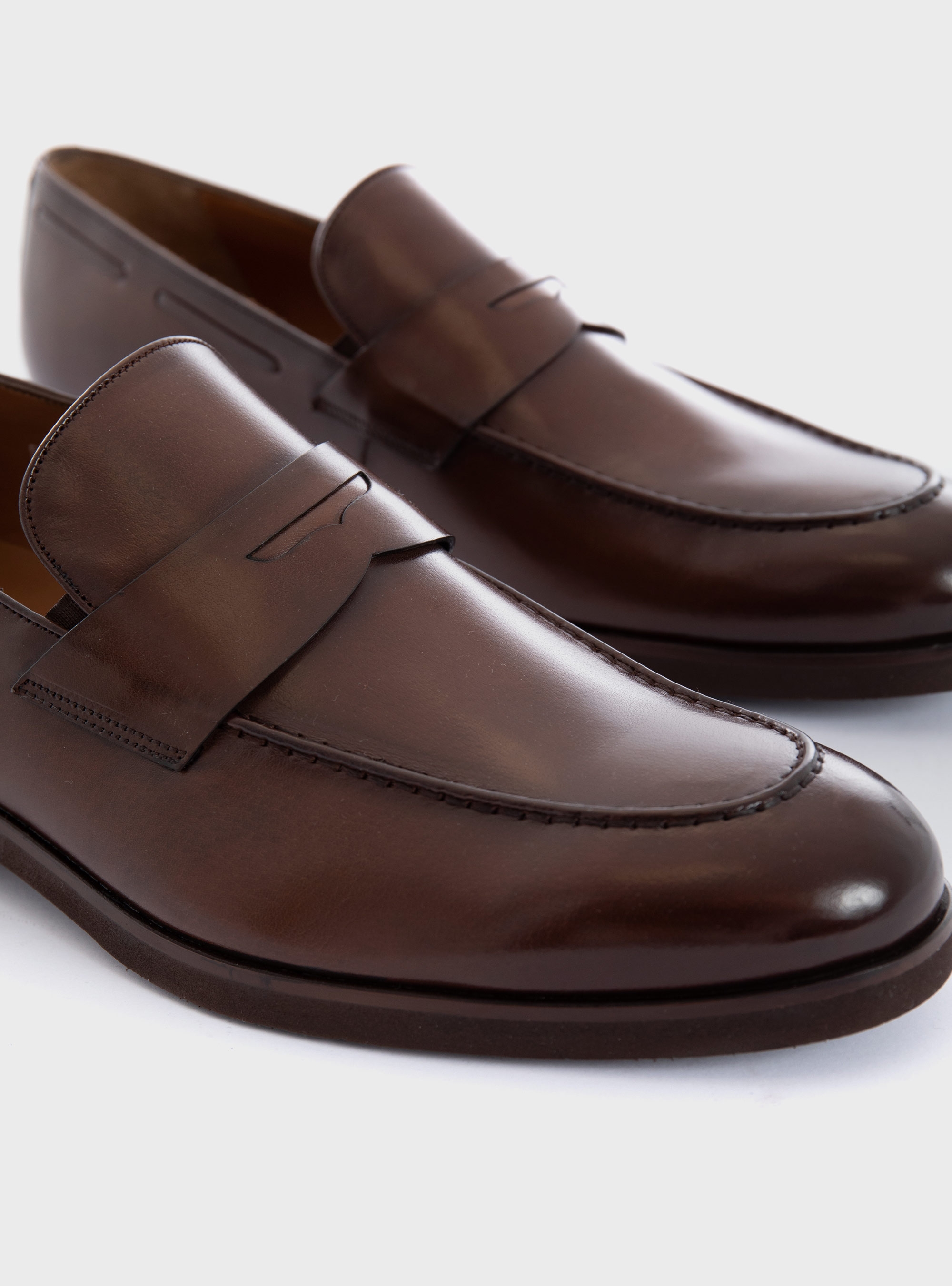 Per La Moda Penny Loafers - Brown