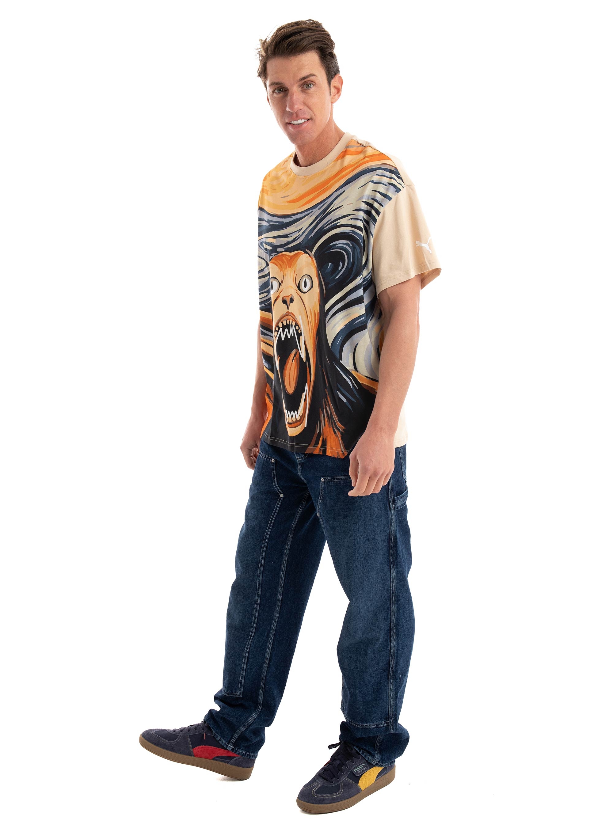 PUMA Dylan Exhibit Basketball Tee - Light Beige