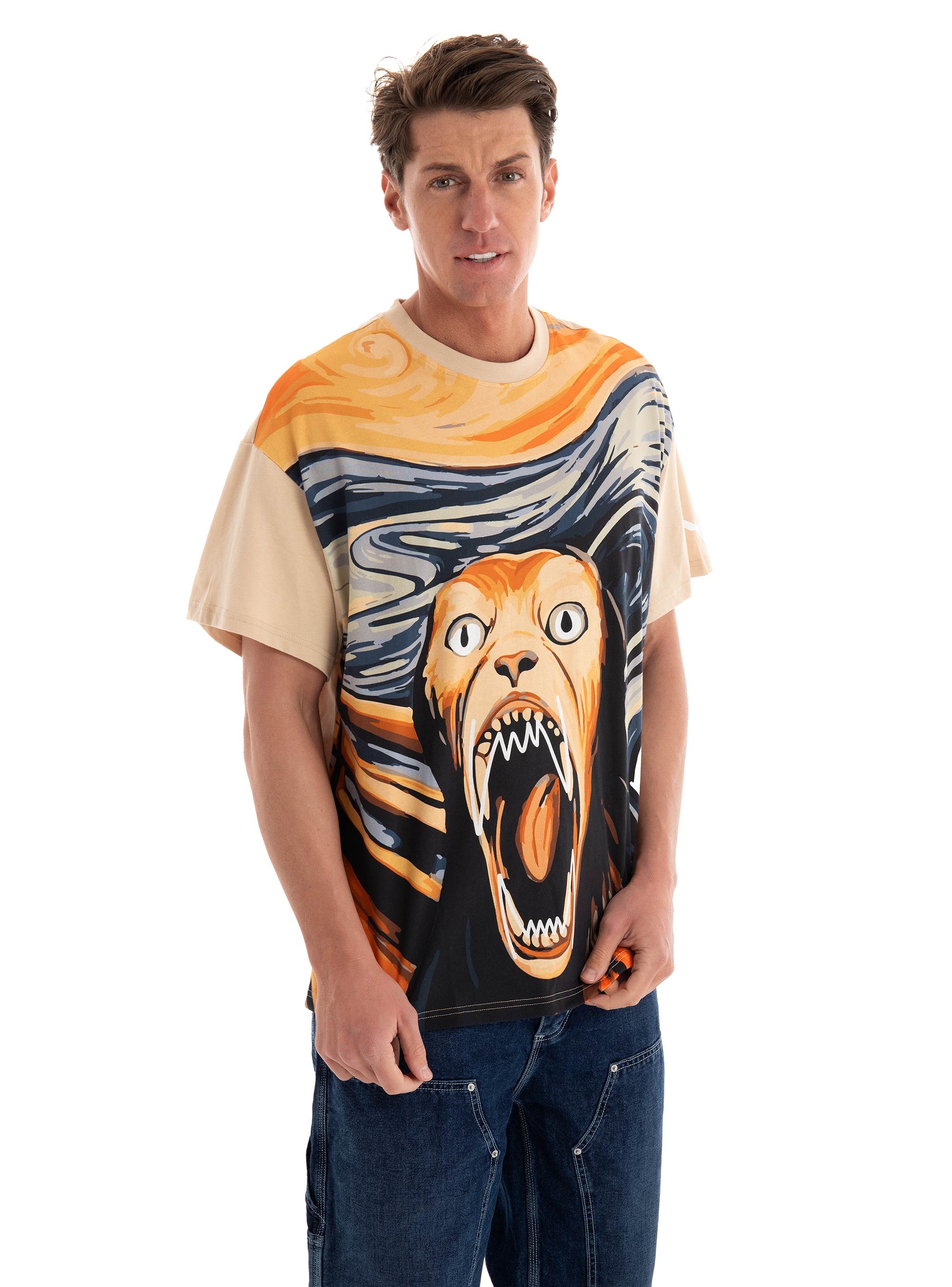 PUMA Dylan Exhibit Basketball Tee - Light Beige