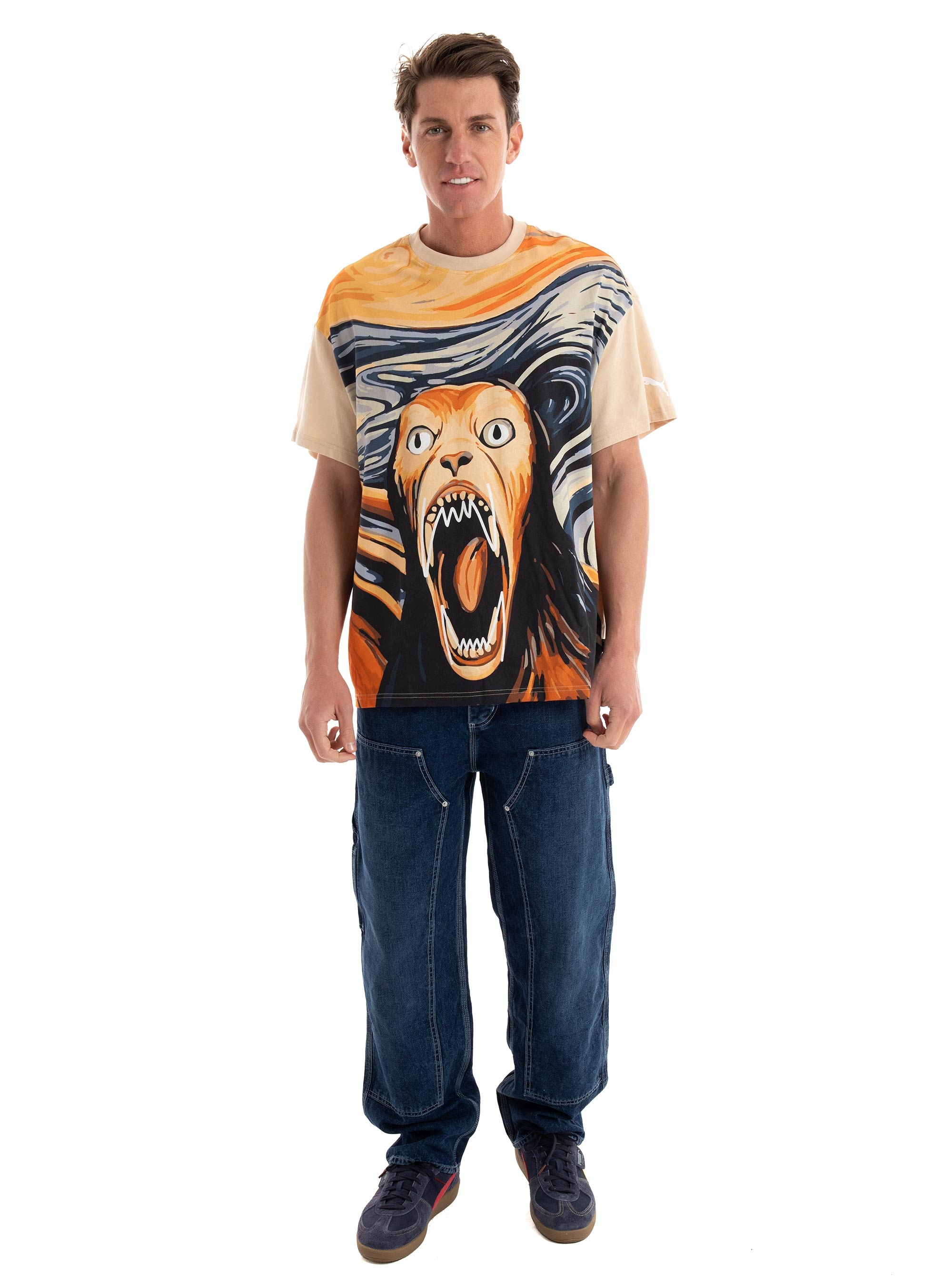 PUMA Dylan Exhibit Basketball Tee - Light Beige