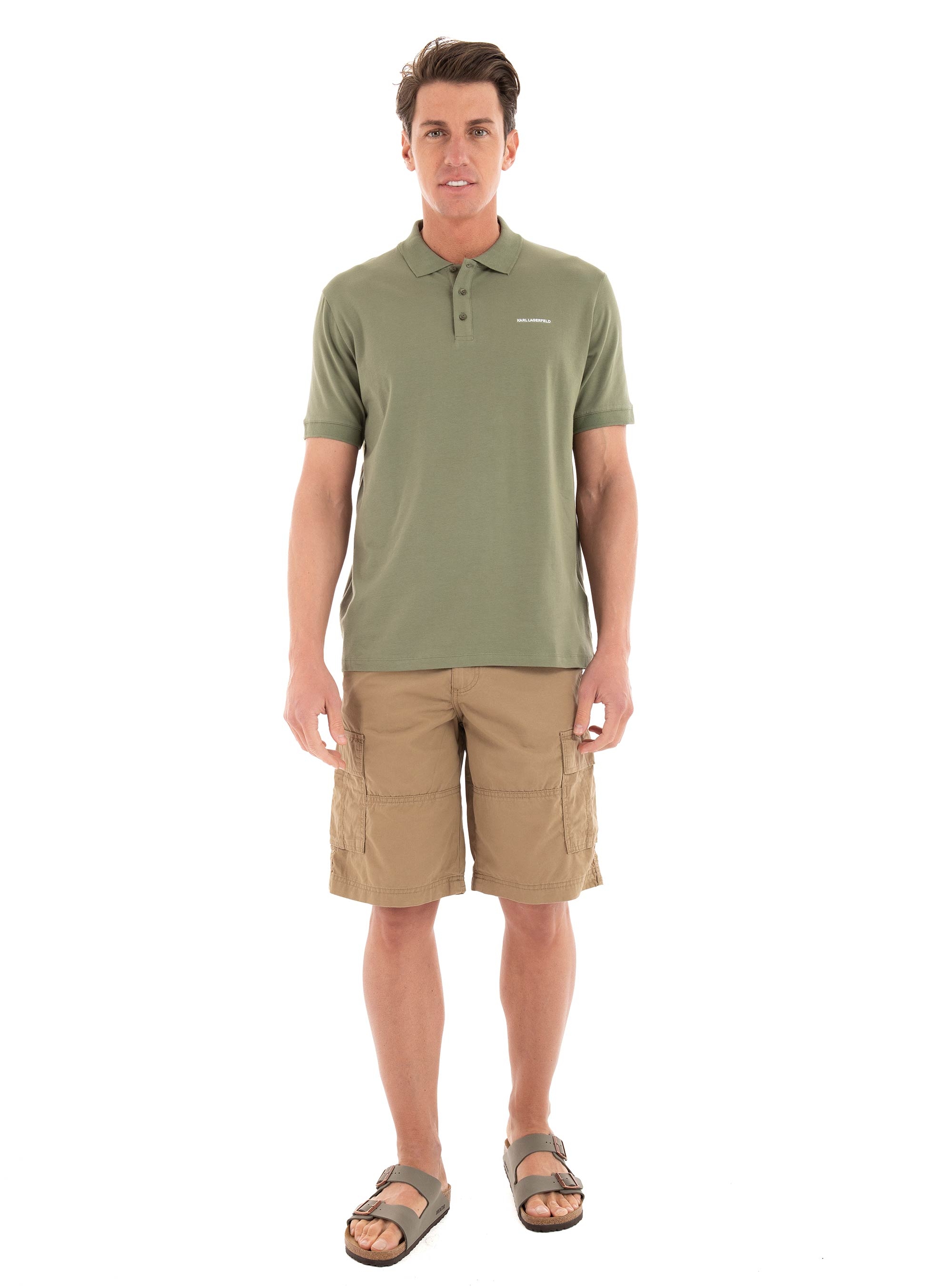 Karl Lagerfeld Regular Fit Polo Shirt - Olive 