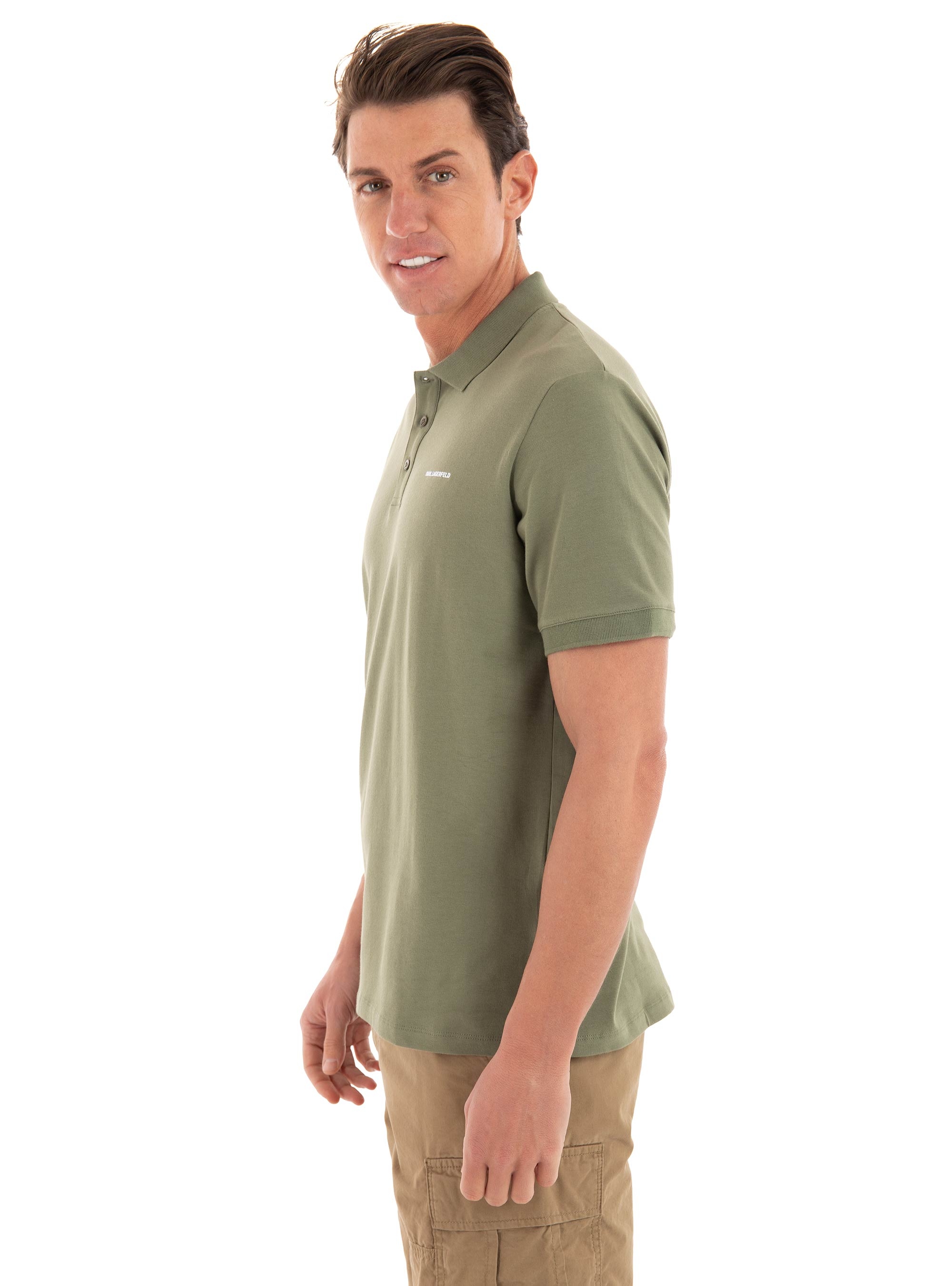 Karl Lagerfeld Regular Fit Polo Shirt - Olive 