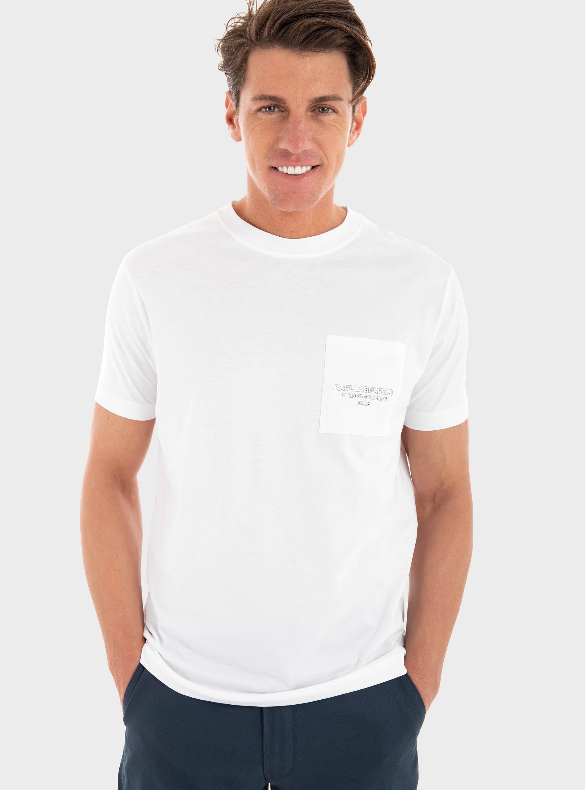 Karl Lagerfeld Regular Fit T-Shirt Crewneck - White