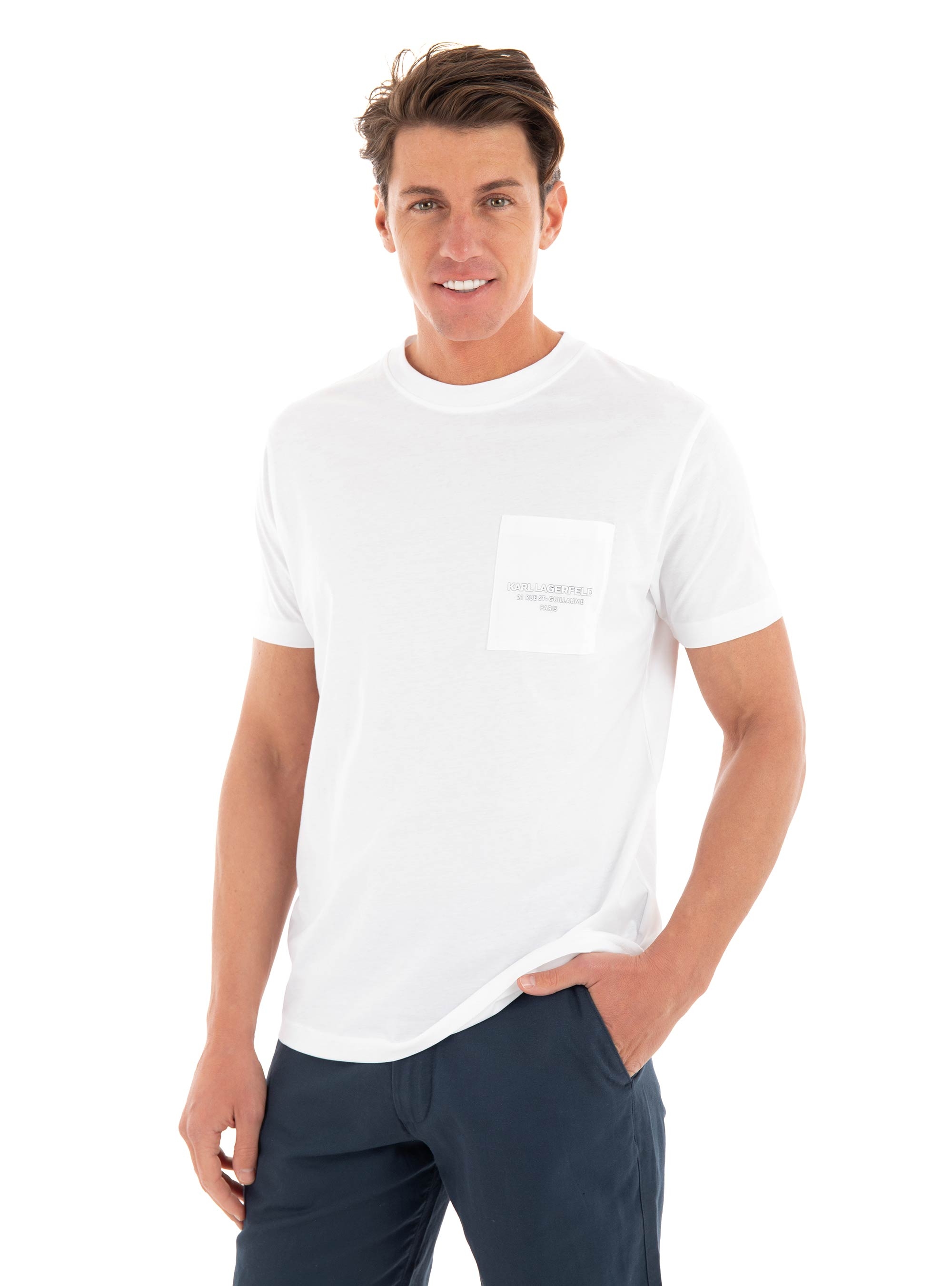 Karl Lagerfeld Regular Fit T-Shirt Crewneck - White