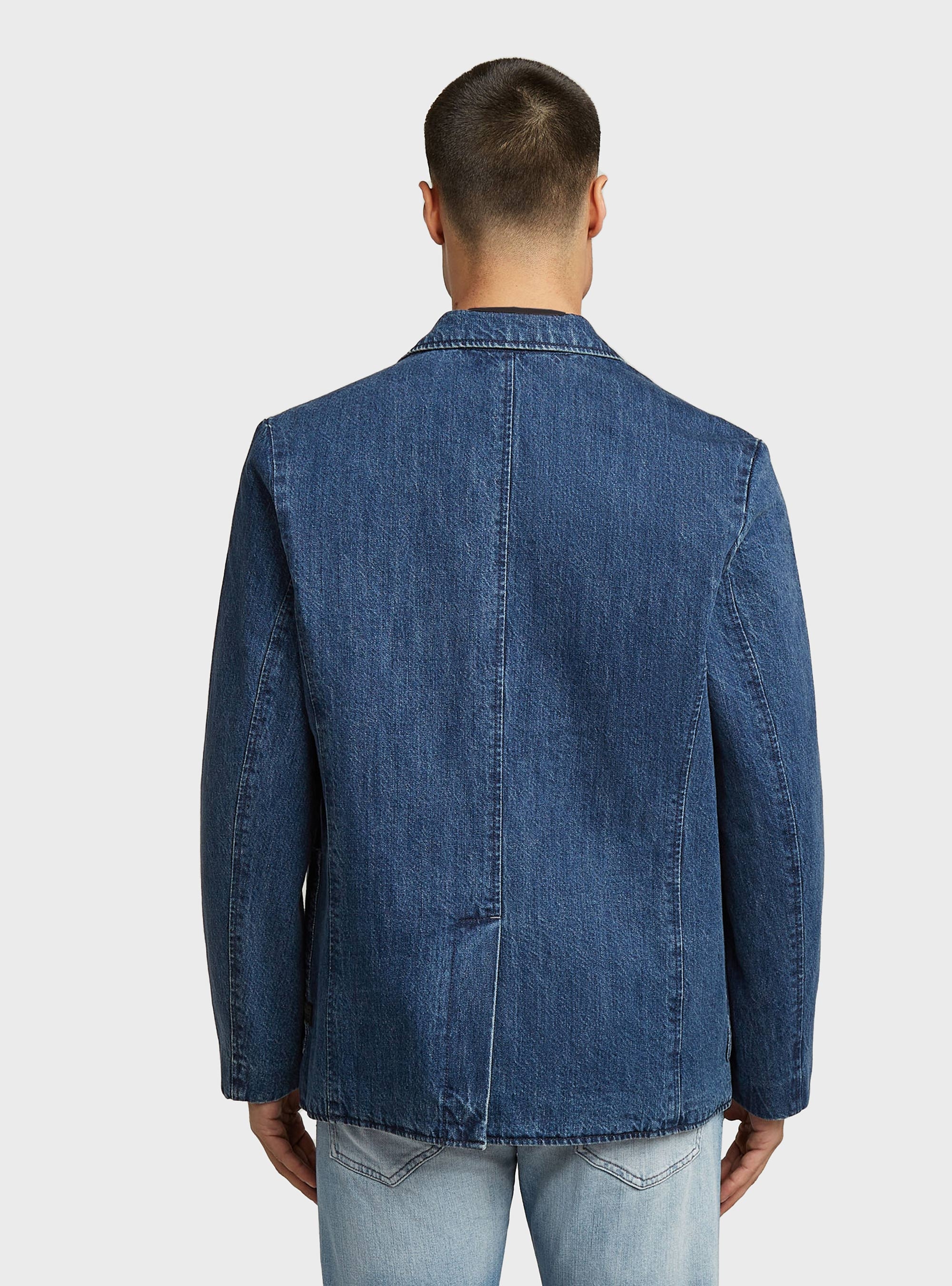 G-Star Chore Casual Denim Blazer - Medium Aged Denim