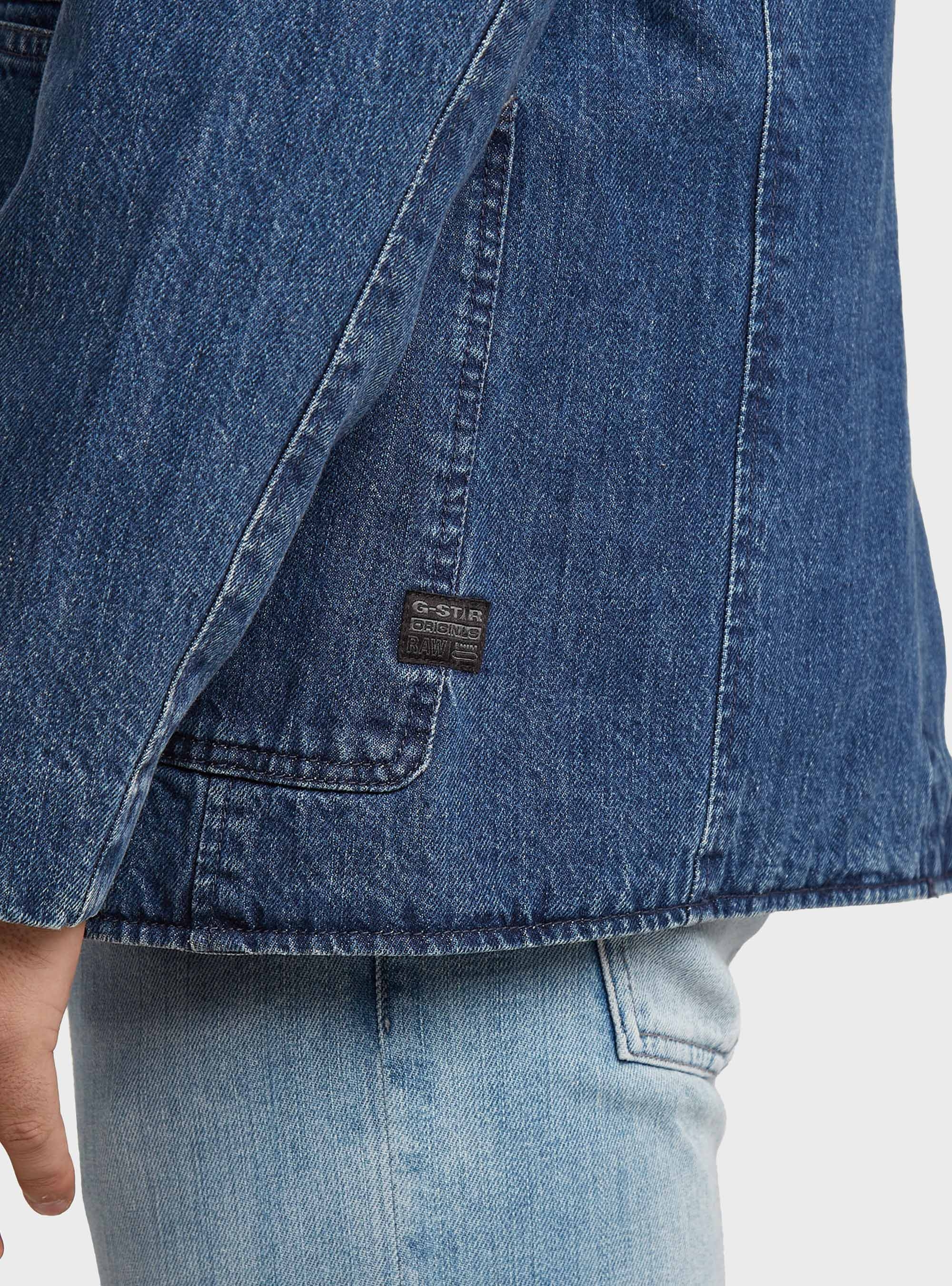 G-Star Chore Casual Denim Blazer - Medium Aged Denim