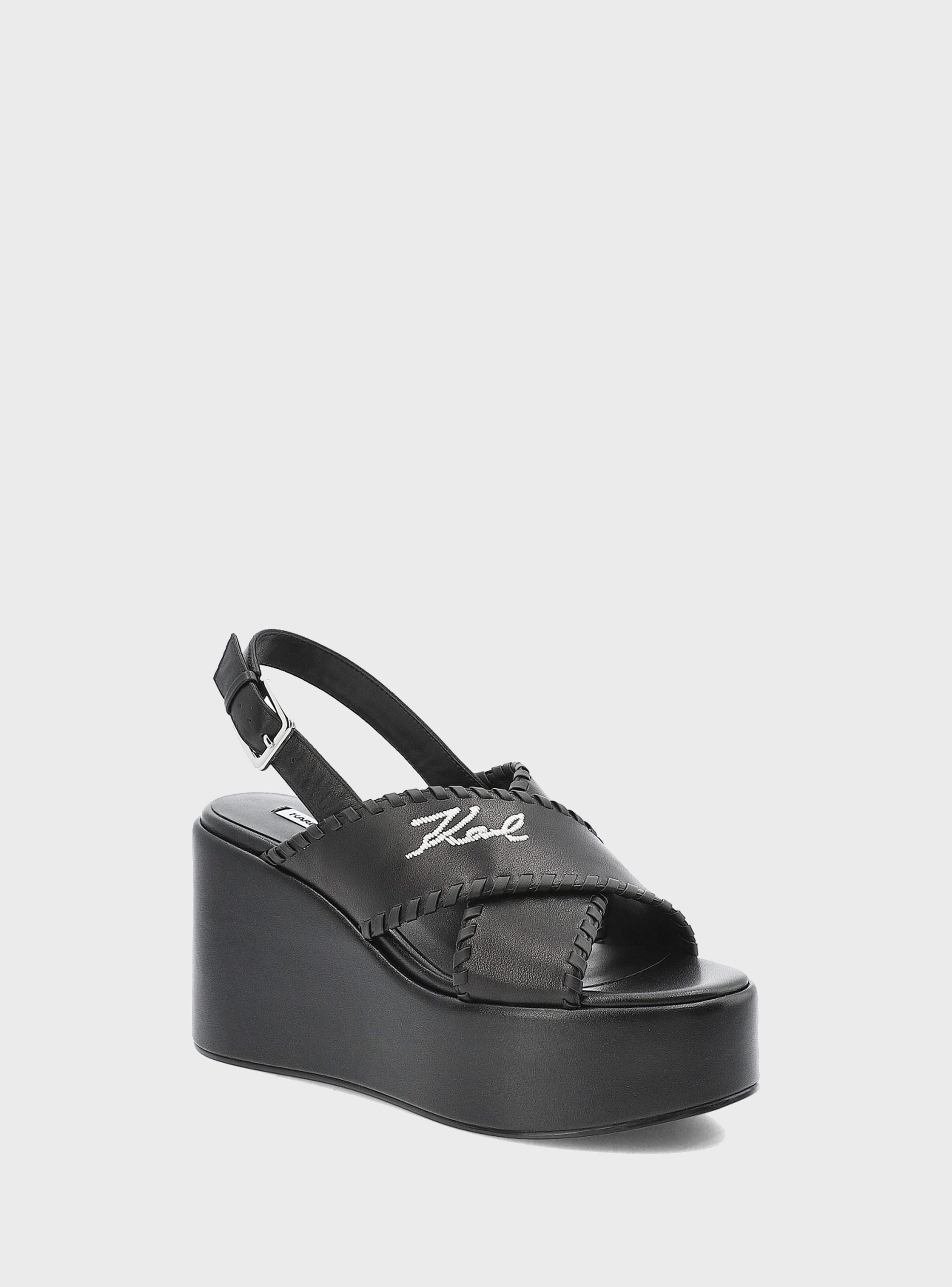 Karl Lagerfeld Whipstich Kross Strap Wendy - Black