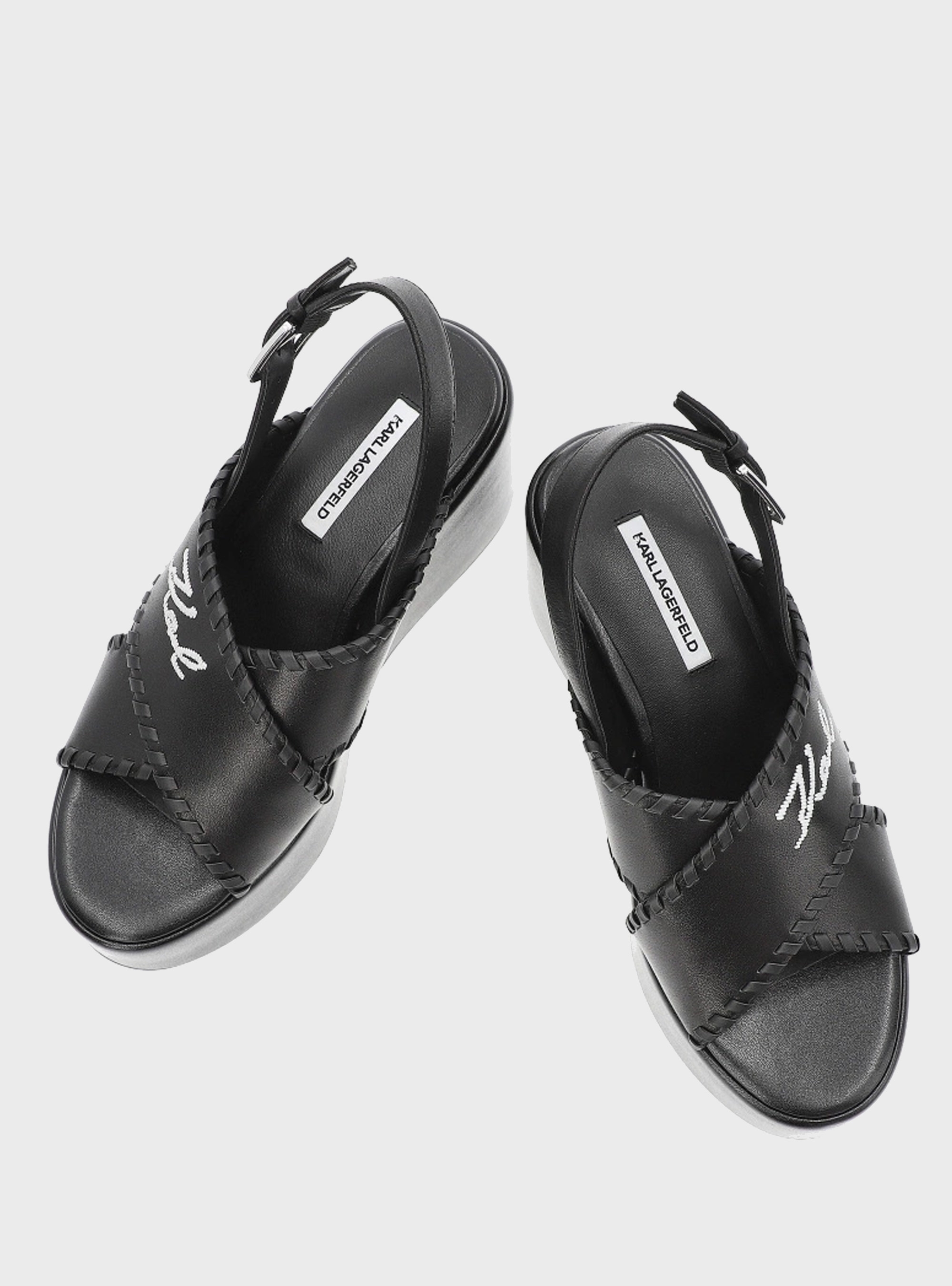 Karl Lagerfeld Whipstich Kross Strap Wendy - Black