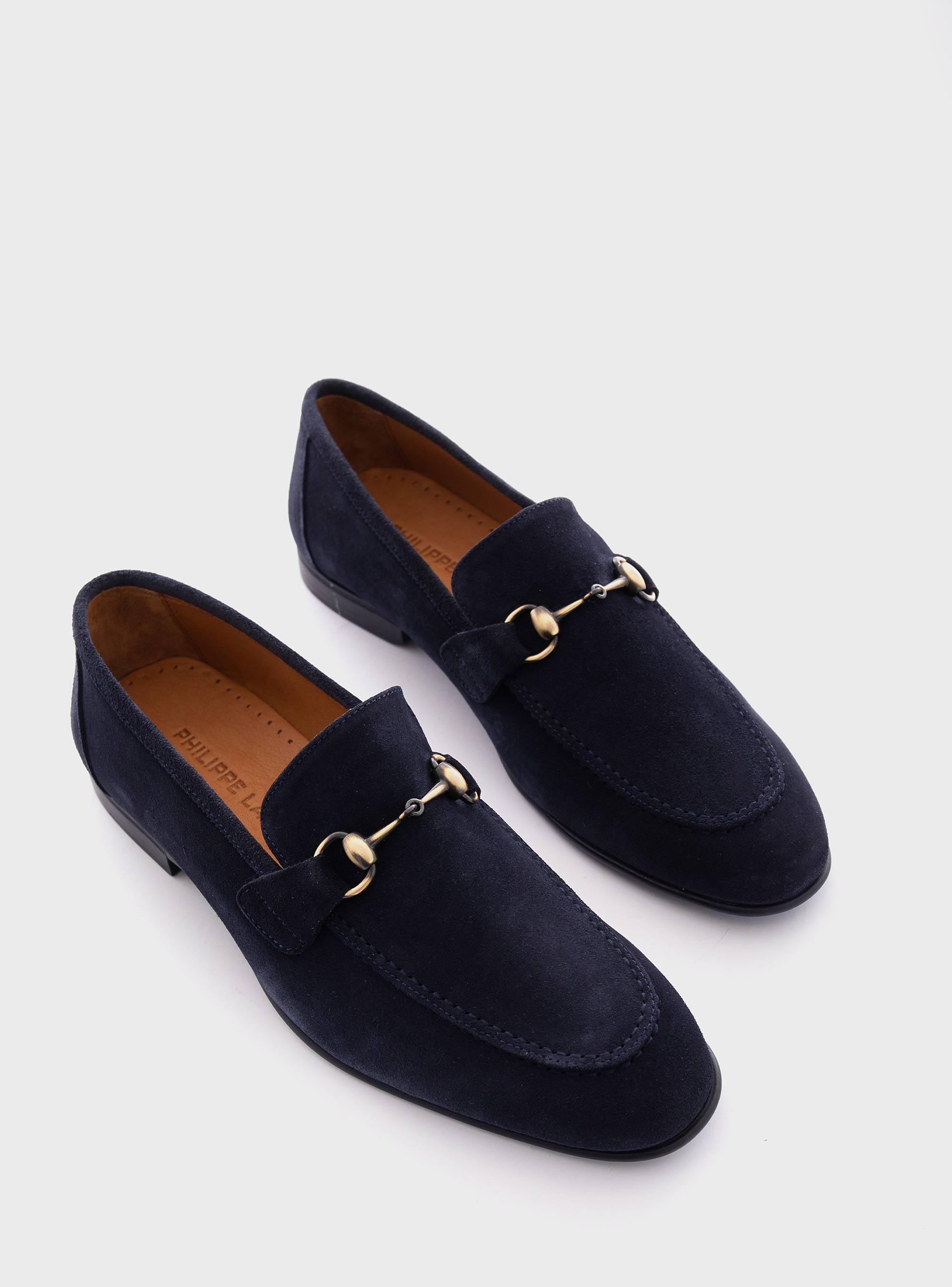 Phillippe Lang Buckle Loafers - Navy