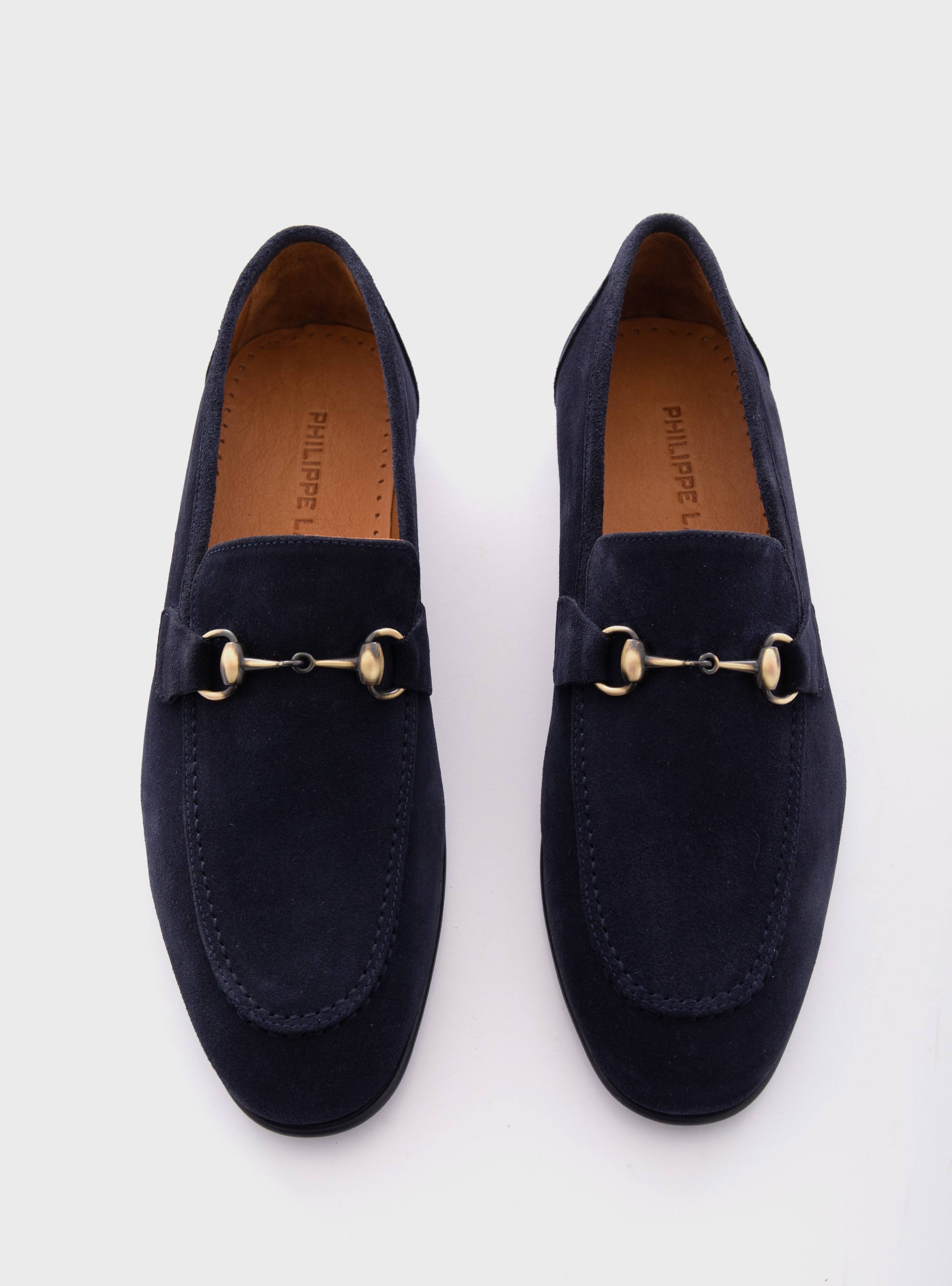 Phillippe Lang Buckle Loafers - Navy