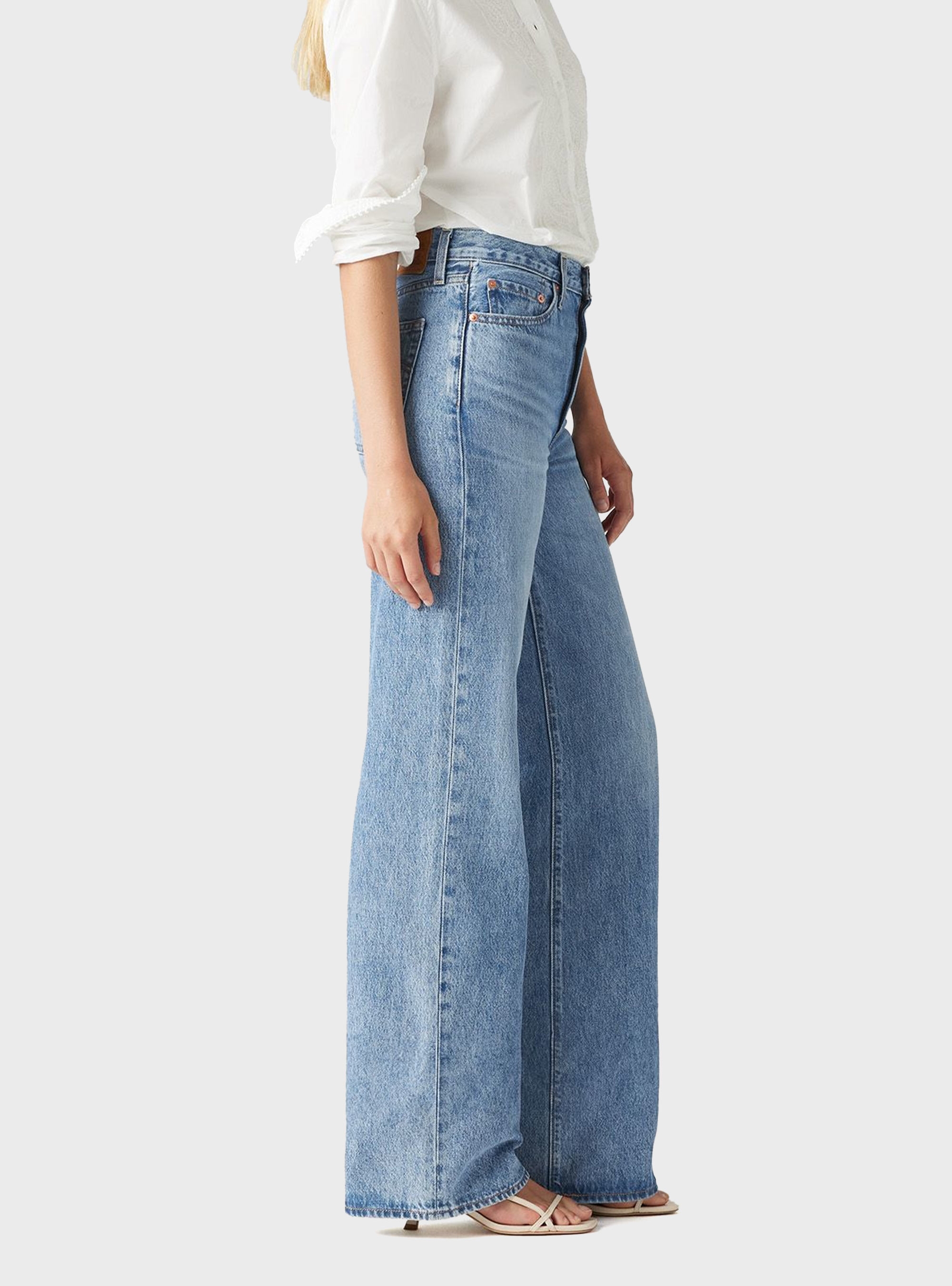 Levi's Ribcage Wide Leg Jeans - Unwashed Denim