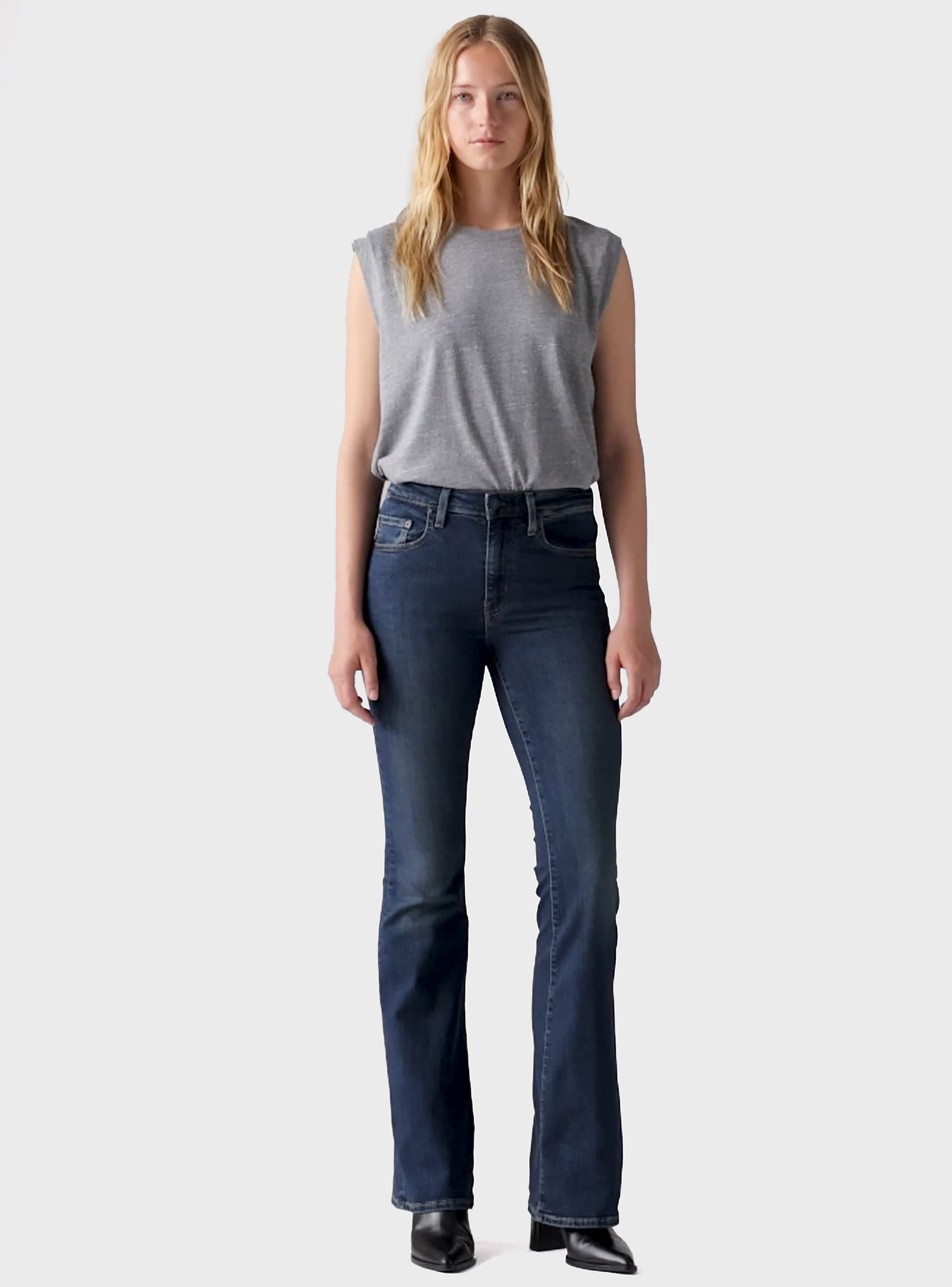 Levi's 726™ High Rise Flare Jeans - Dark Aged Denim