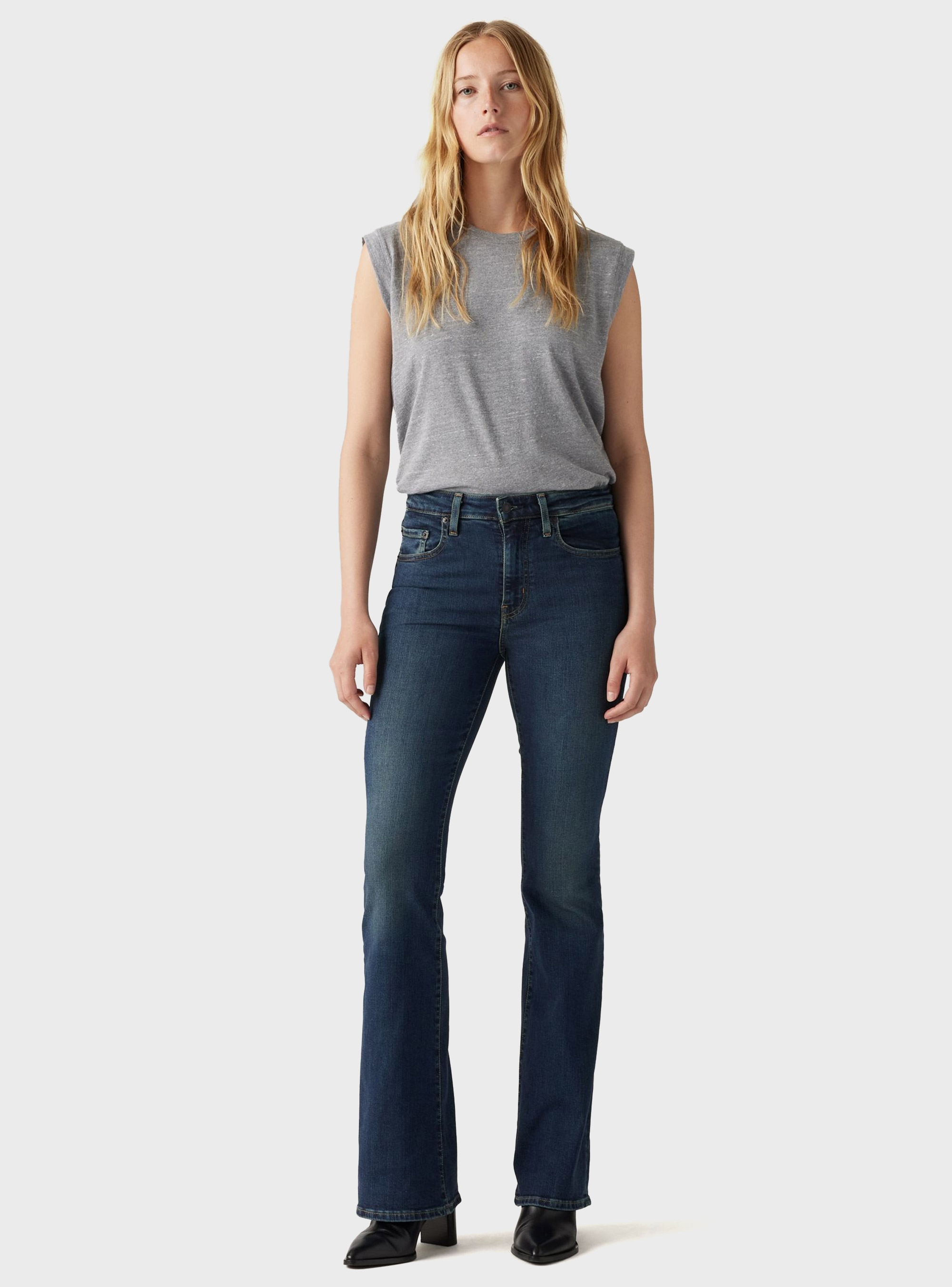 Levi's 726™ High Rise Flare Jeans - Dark Aged Denim