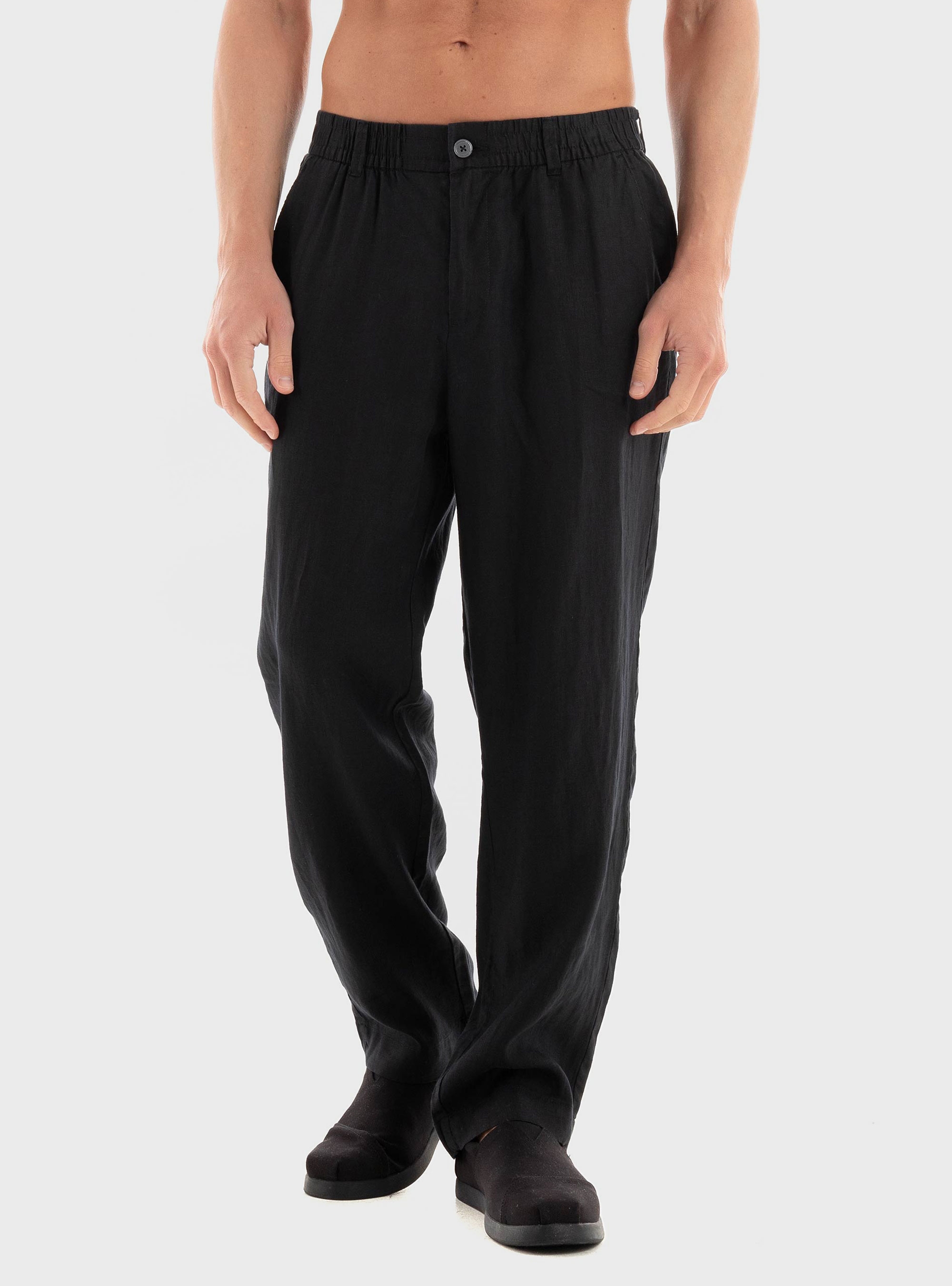 Jack & Jones Karl Lawrence Linen Chinos - Black