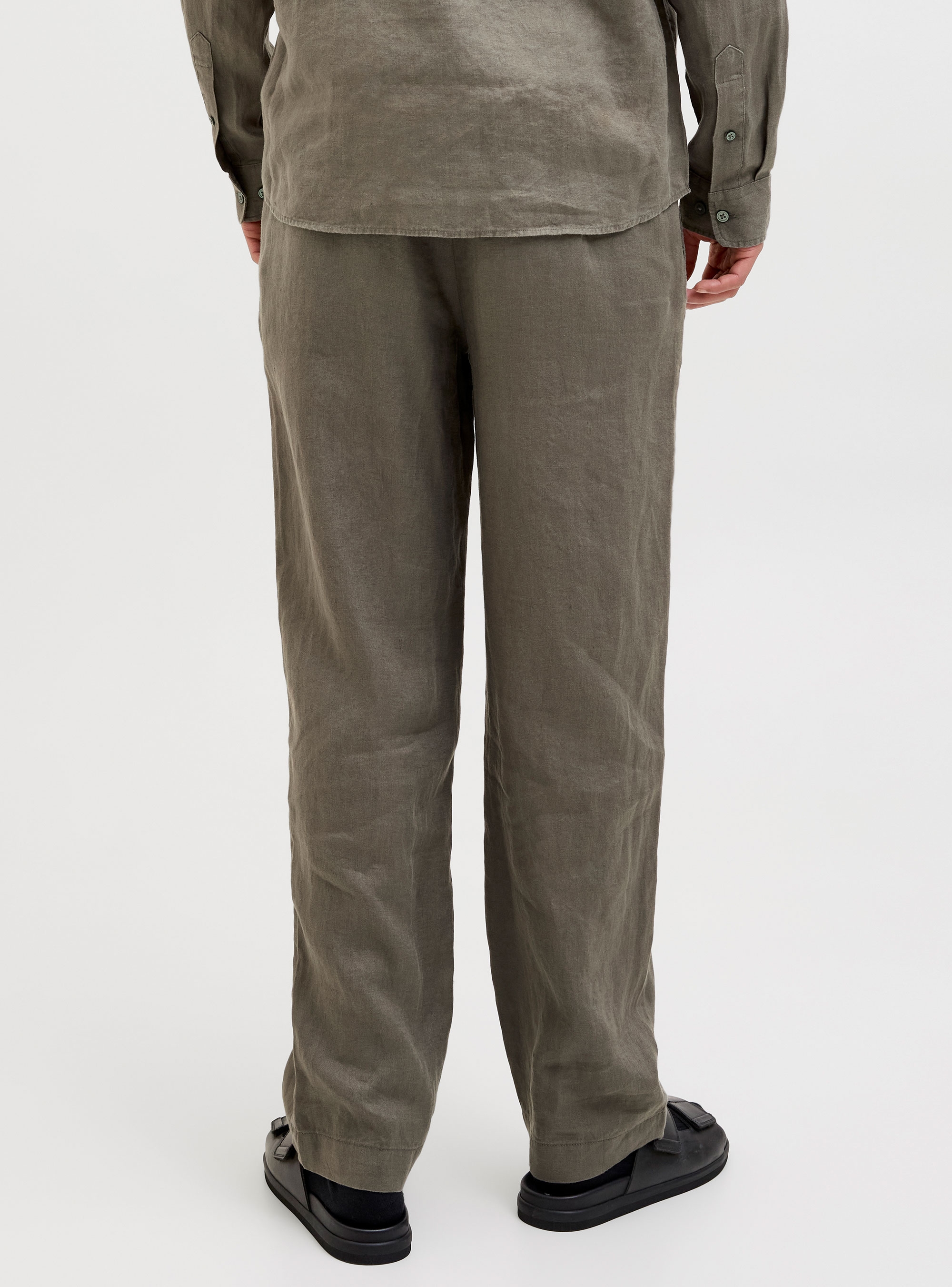 Jack & Jones Karl Lawrence Linen Chinos - Khaki