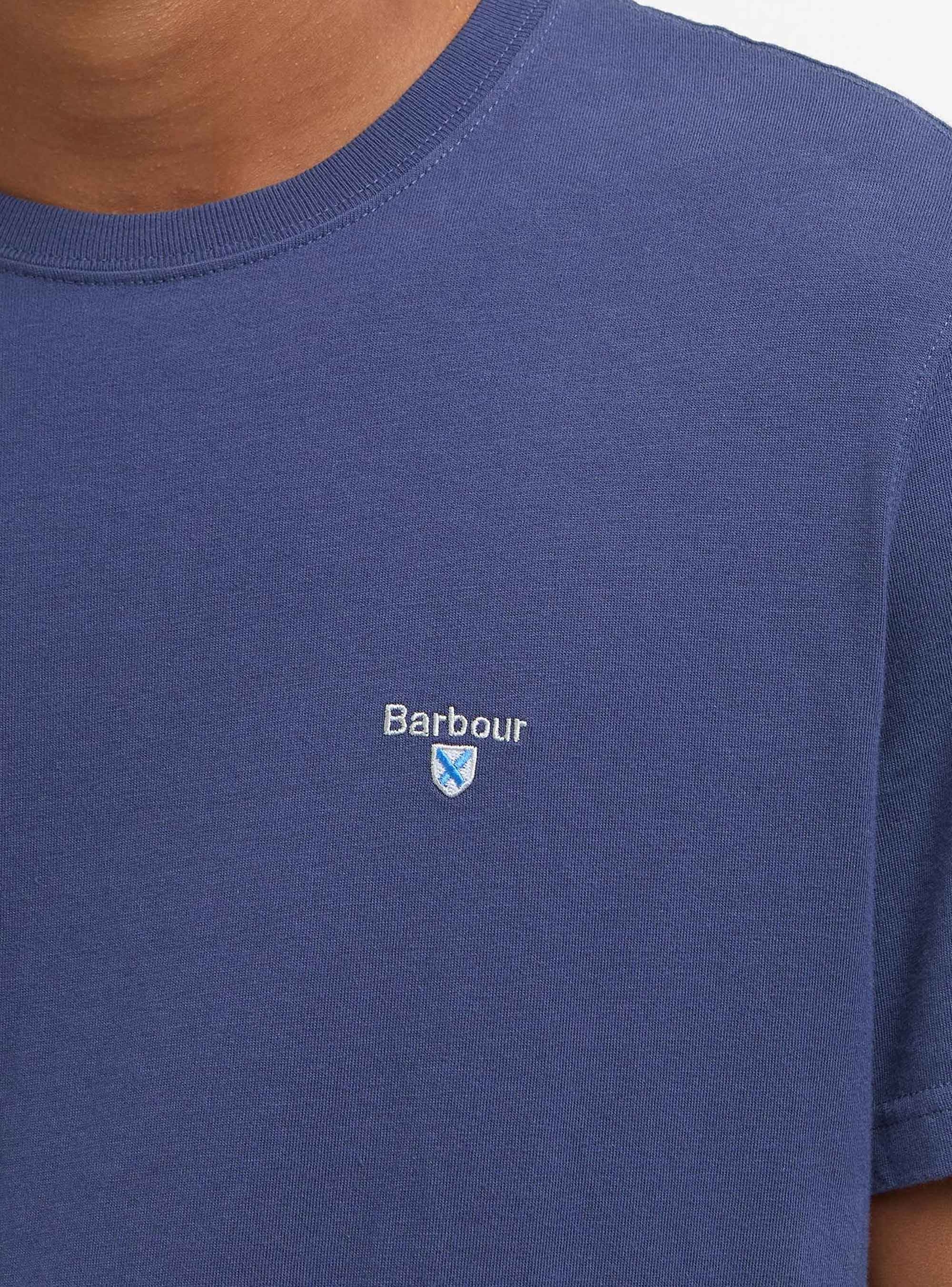 Barbour Tartan Sports T-Shirt - Sky Blue