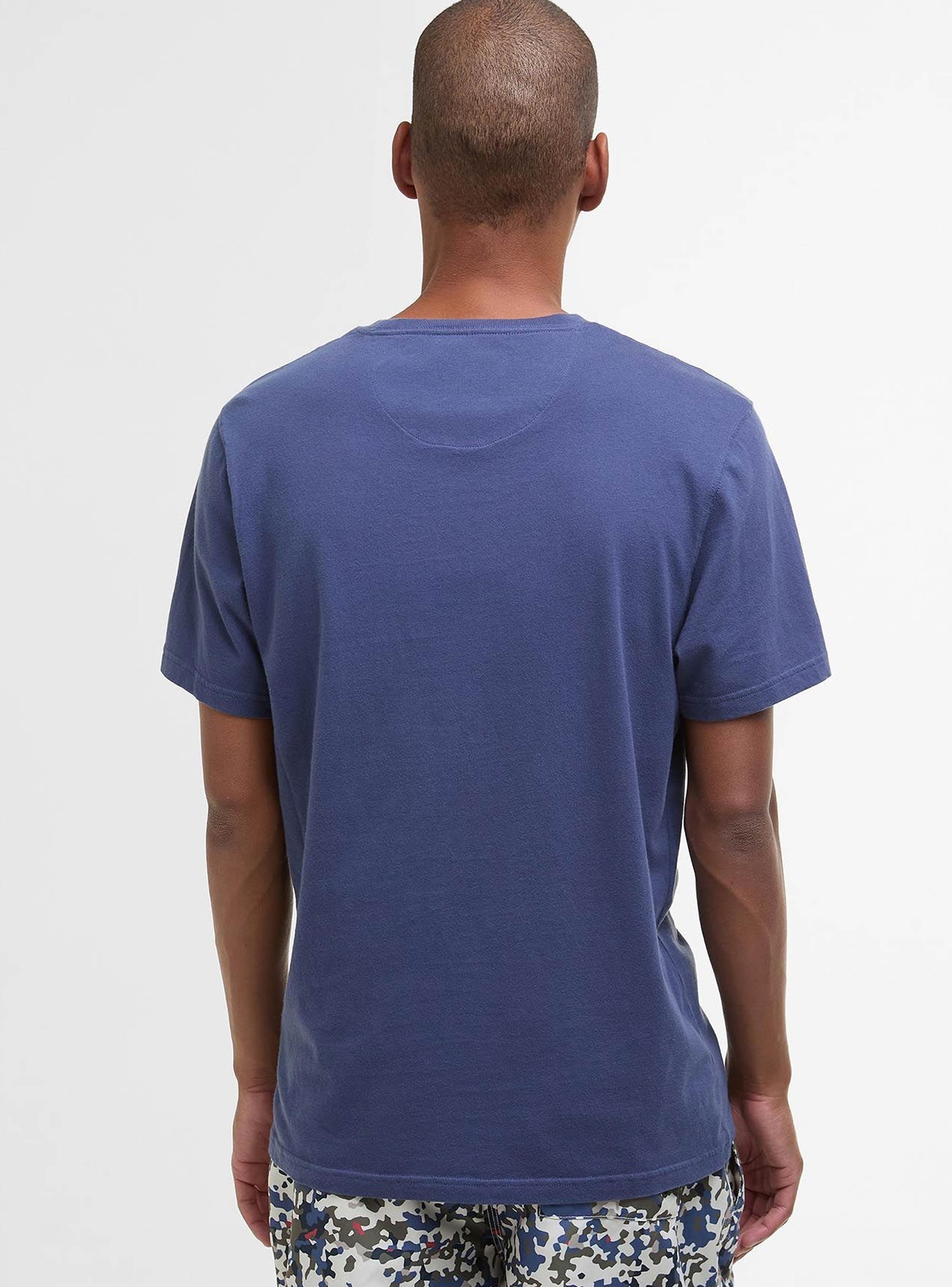 Barbour Tartan Sports T-Shirt - Sky Blue