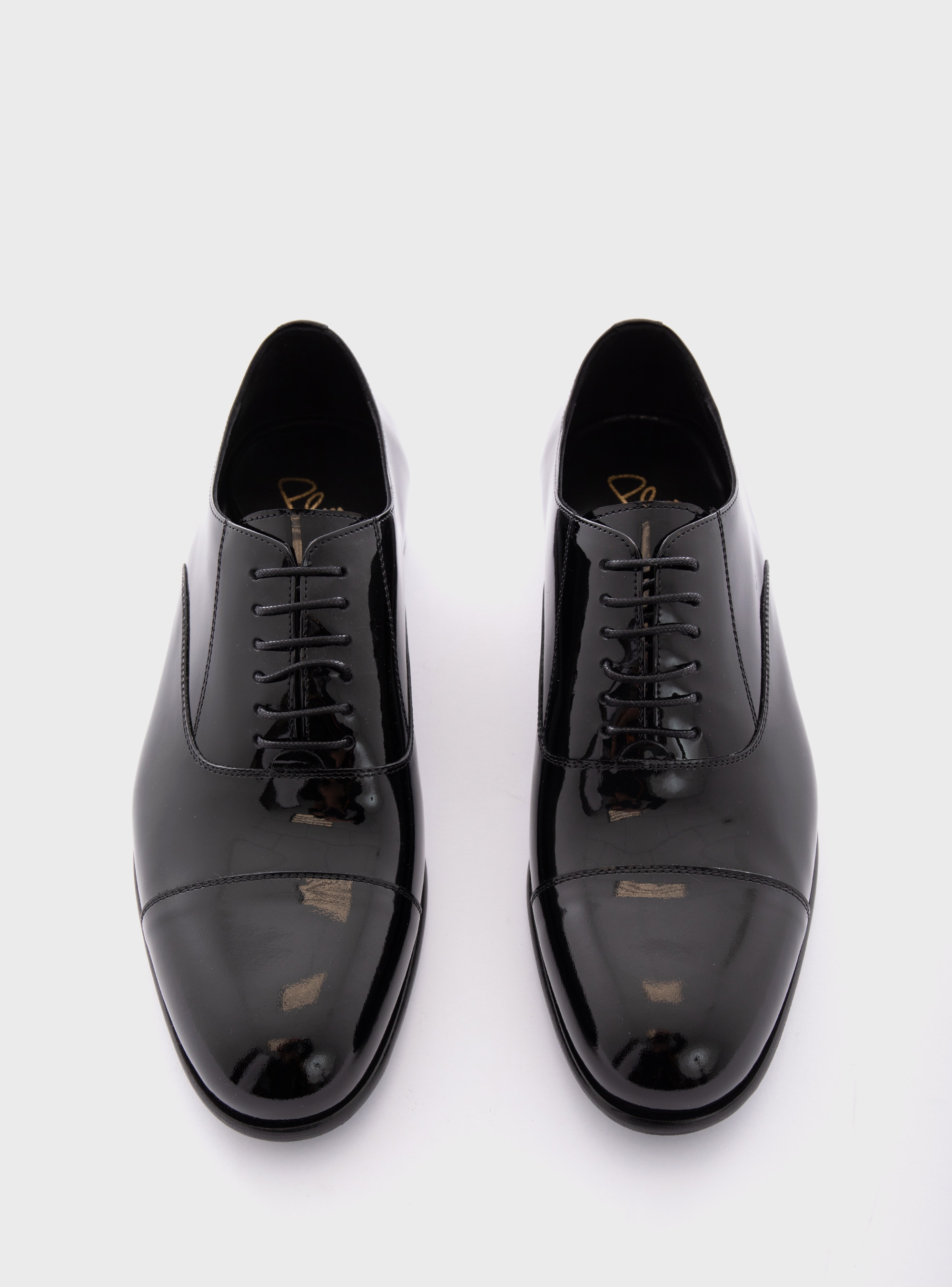 Per La Moda Lace Up Oxford Shoes - Black