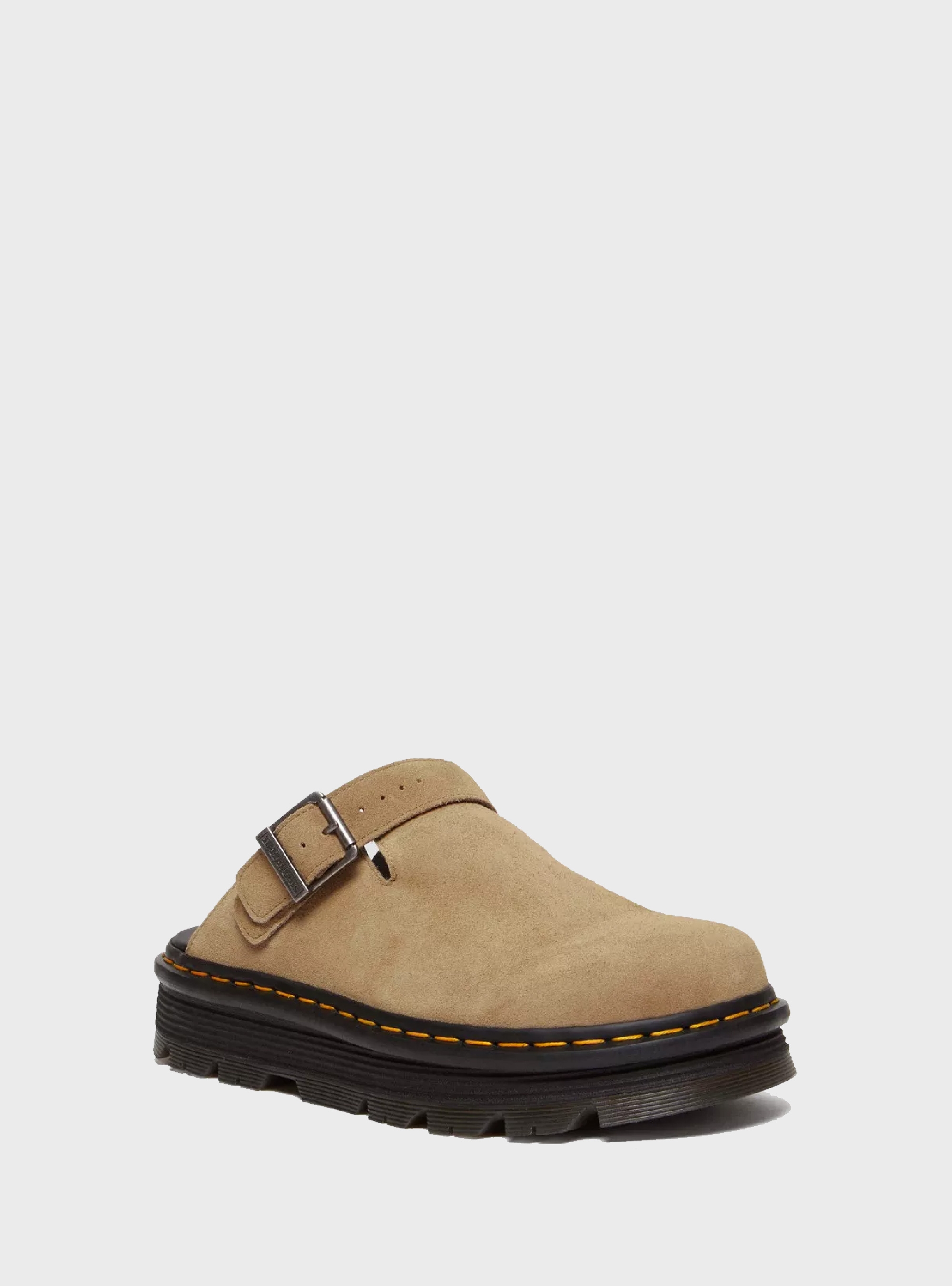 Dr Martens Zebzag Suede Casual Slingback Platform Mules - Beige