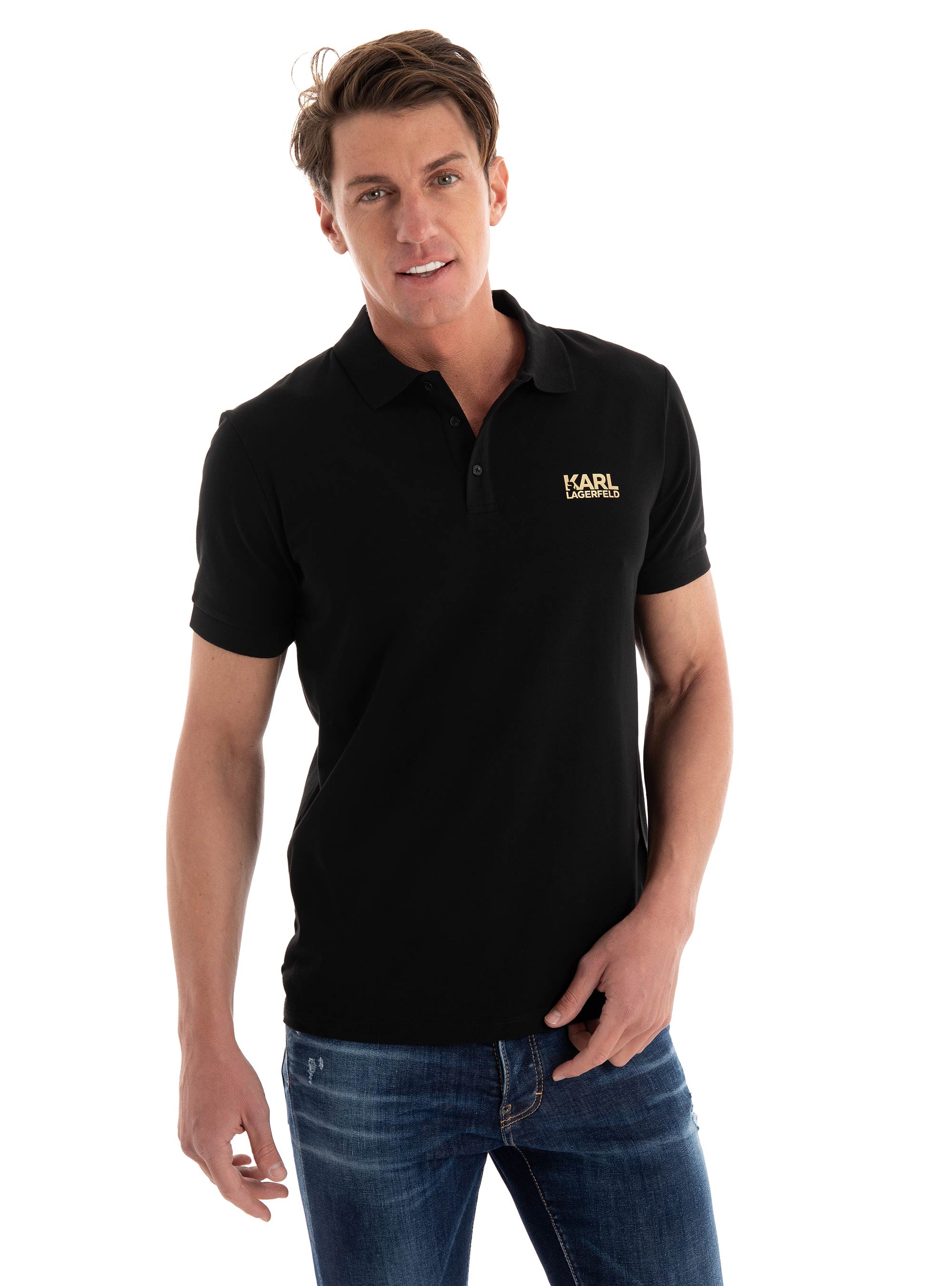 Karl Lagerfeld Polo Shirt - Gold