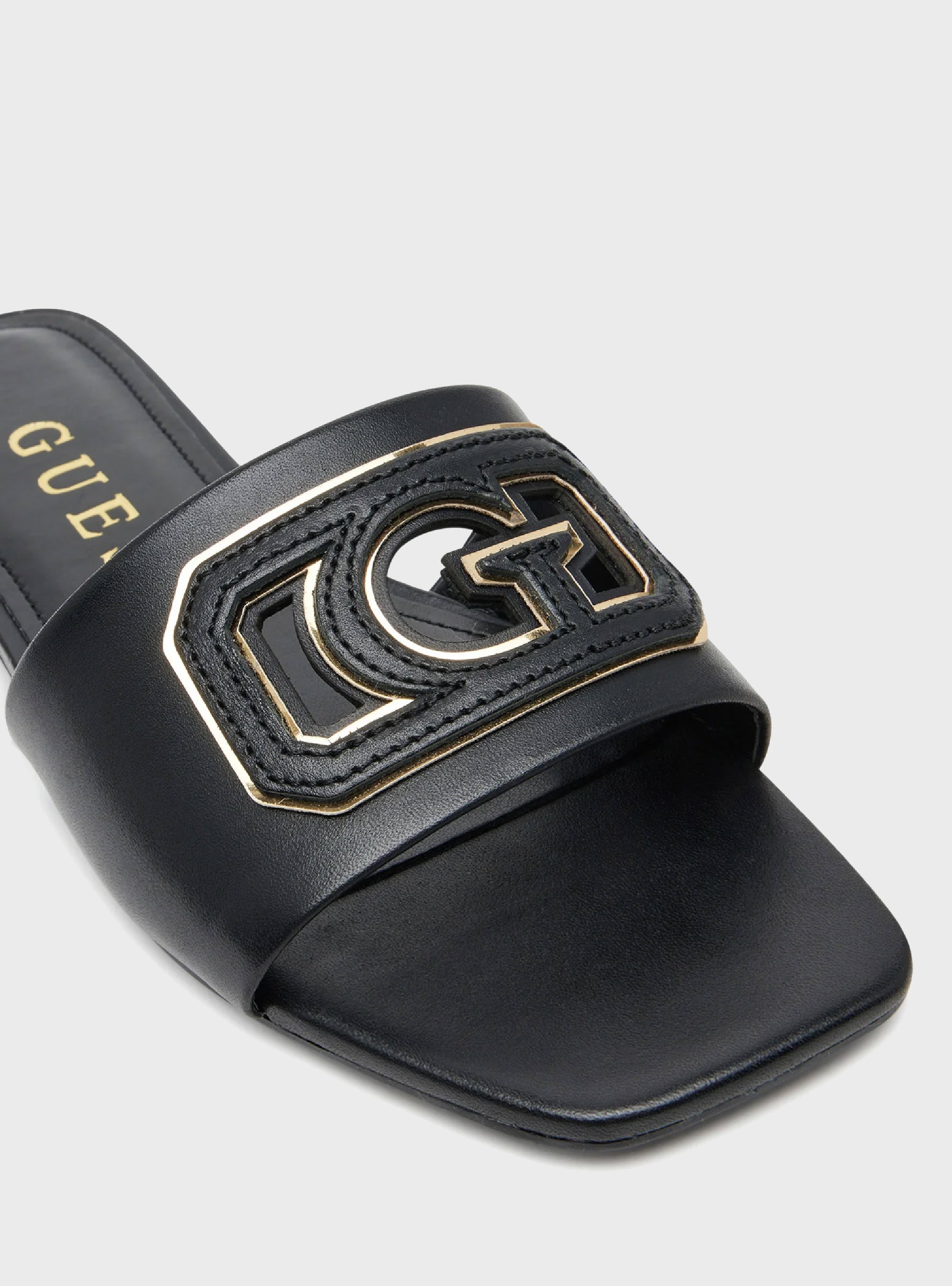 Guess Tarisha Leather Blend Sandals - Black