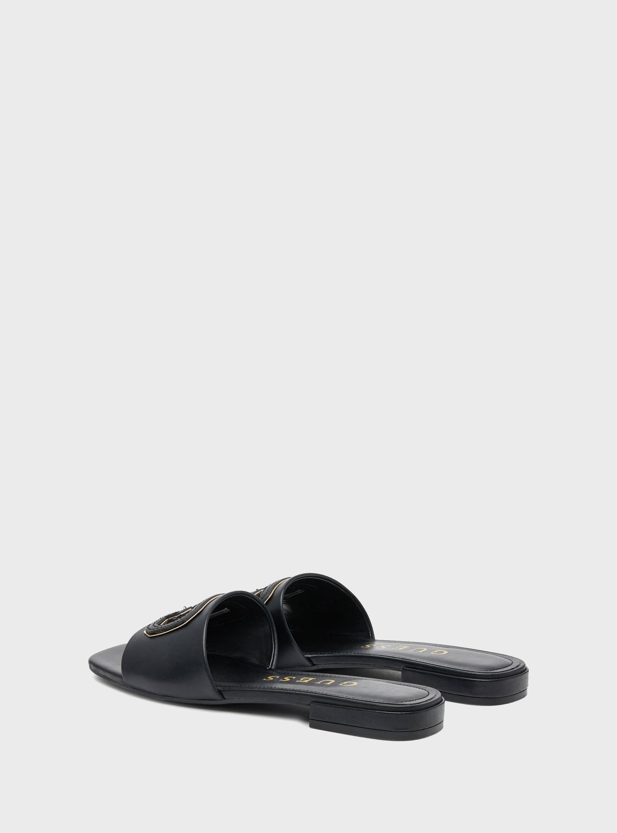 Guess Tarisha Leather Blend Sandals - Black