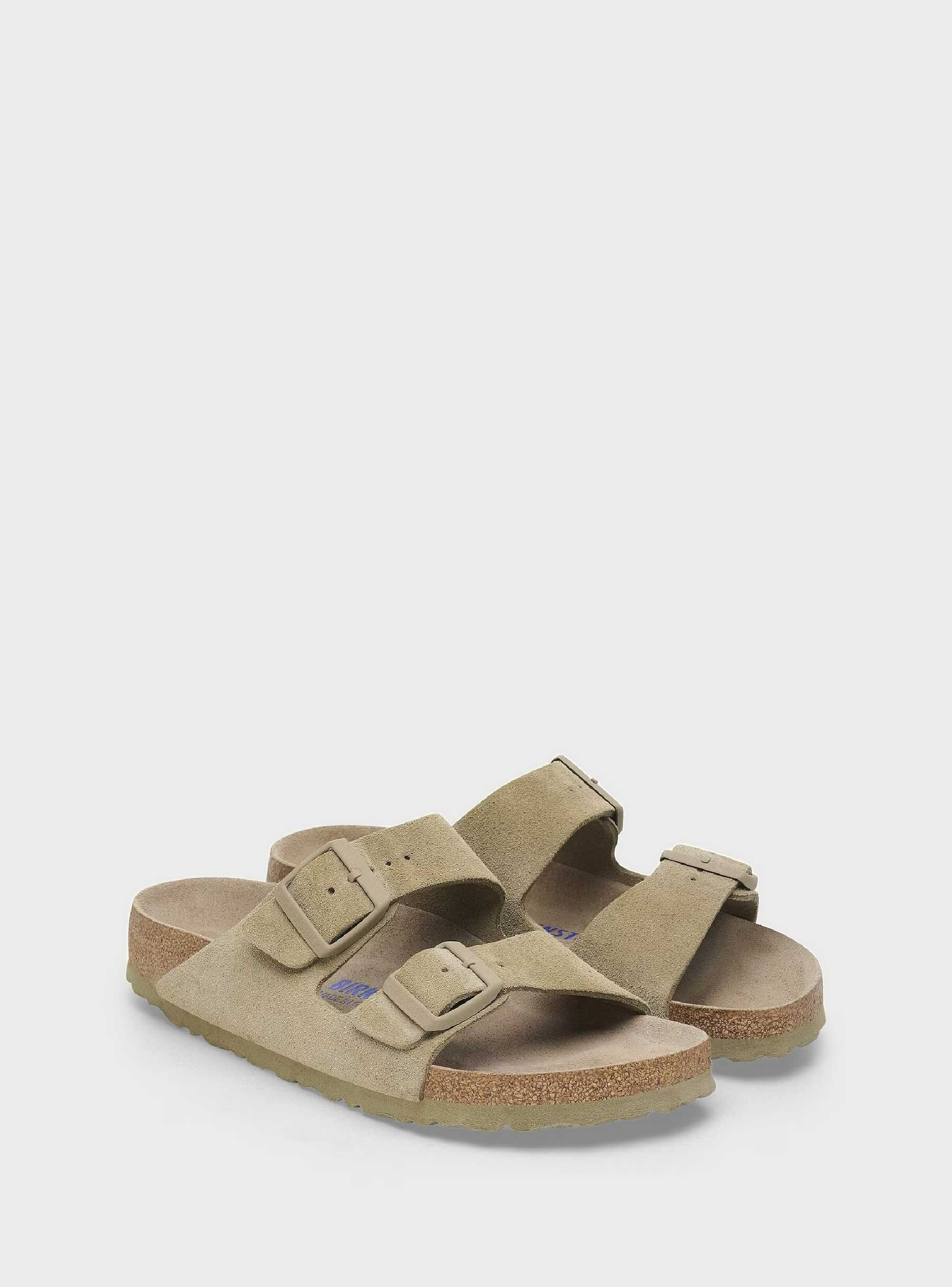 Birkenstock Arizona Soft Footbed Regular Fit Sandals - Light Olive