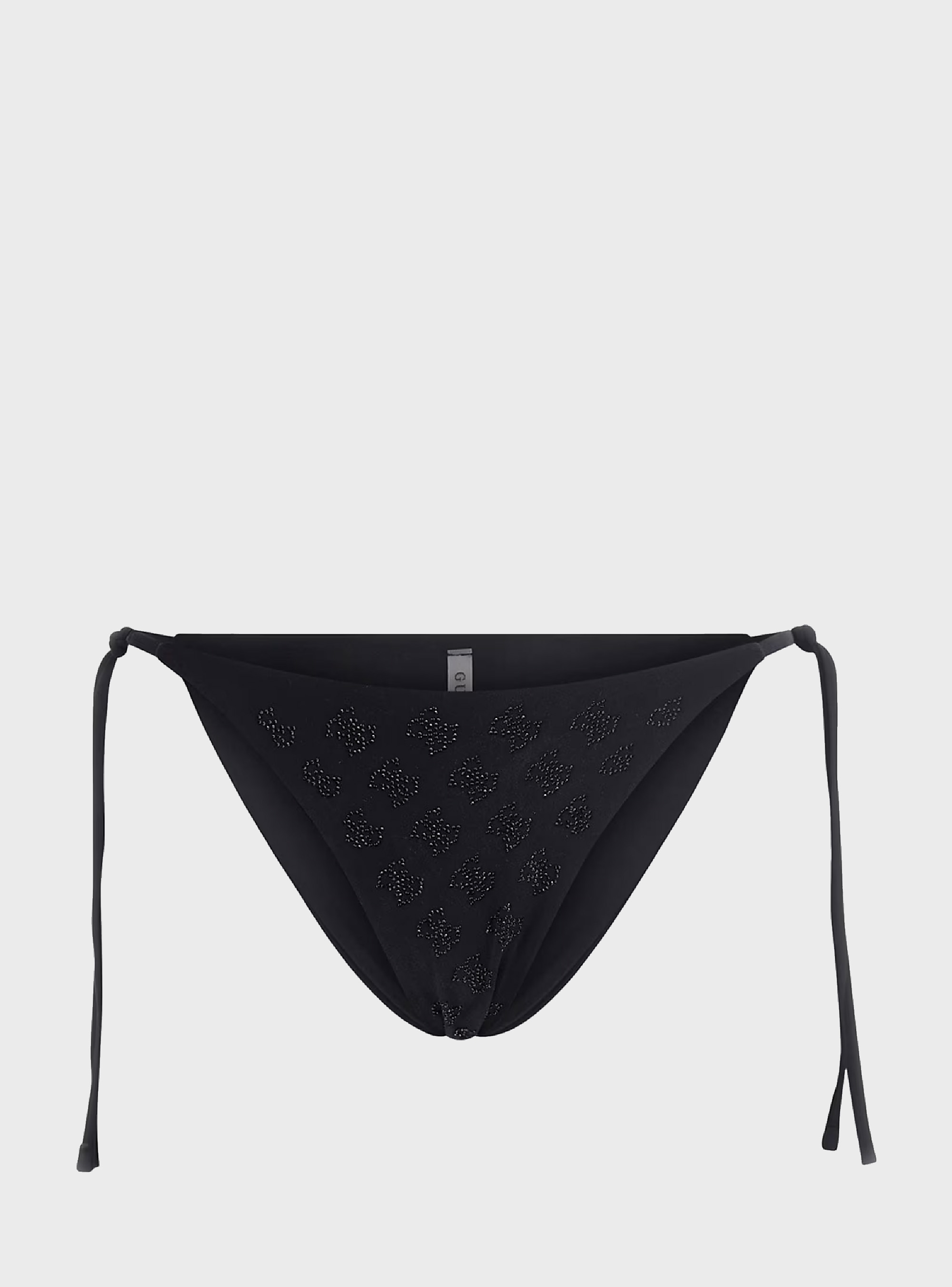 Guess 4G Logo String Bikini Bottoms - Jet Black