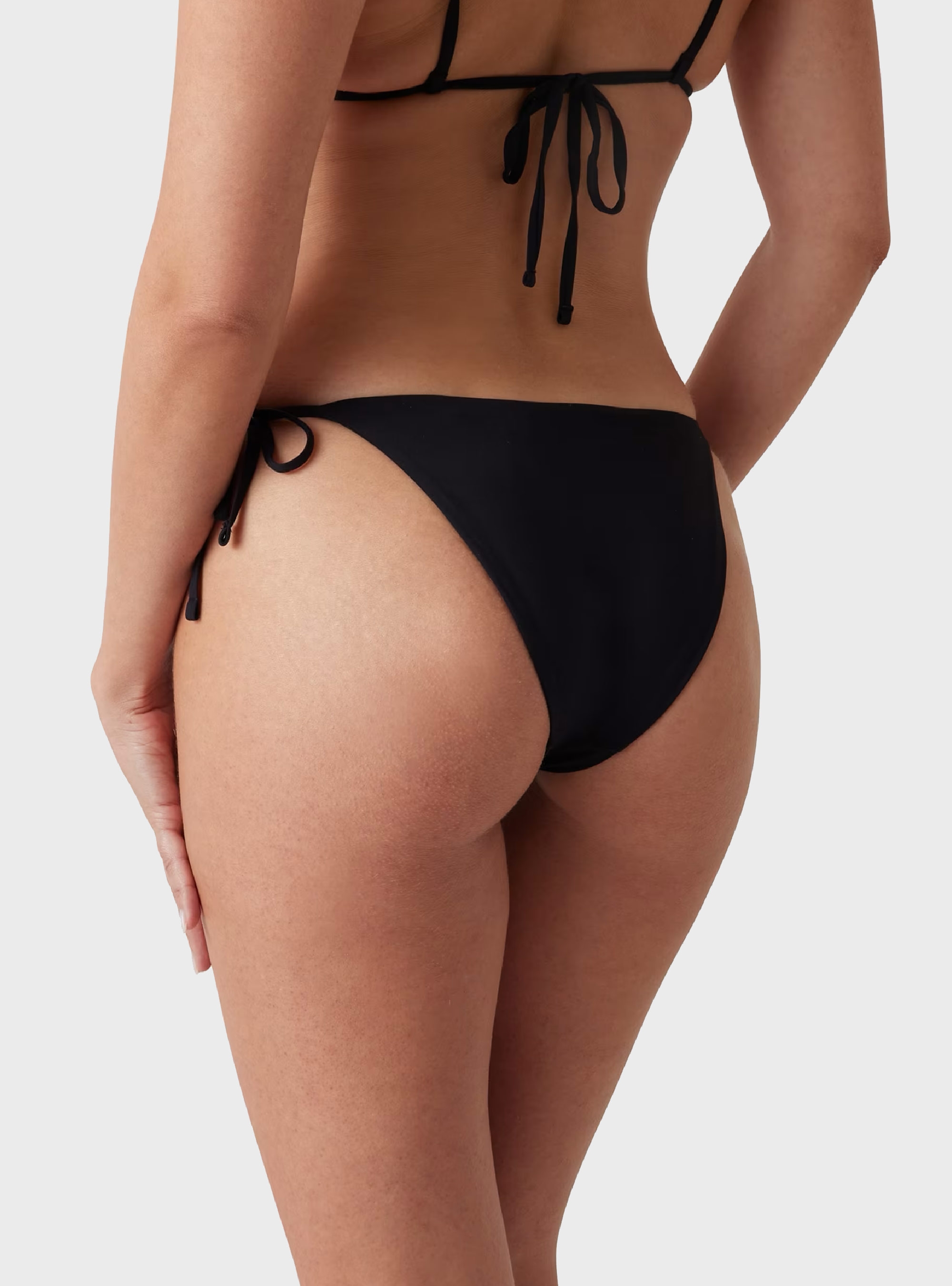 Guess 4G Logo String Bikini Bottoms - Jet Black