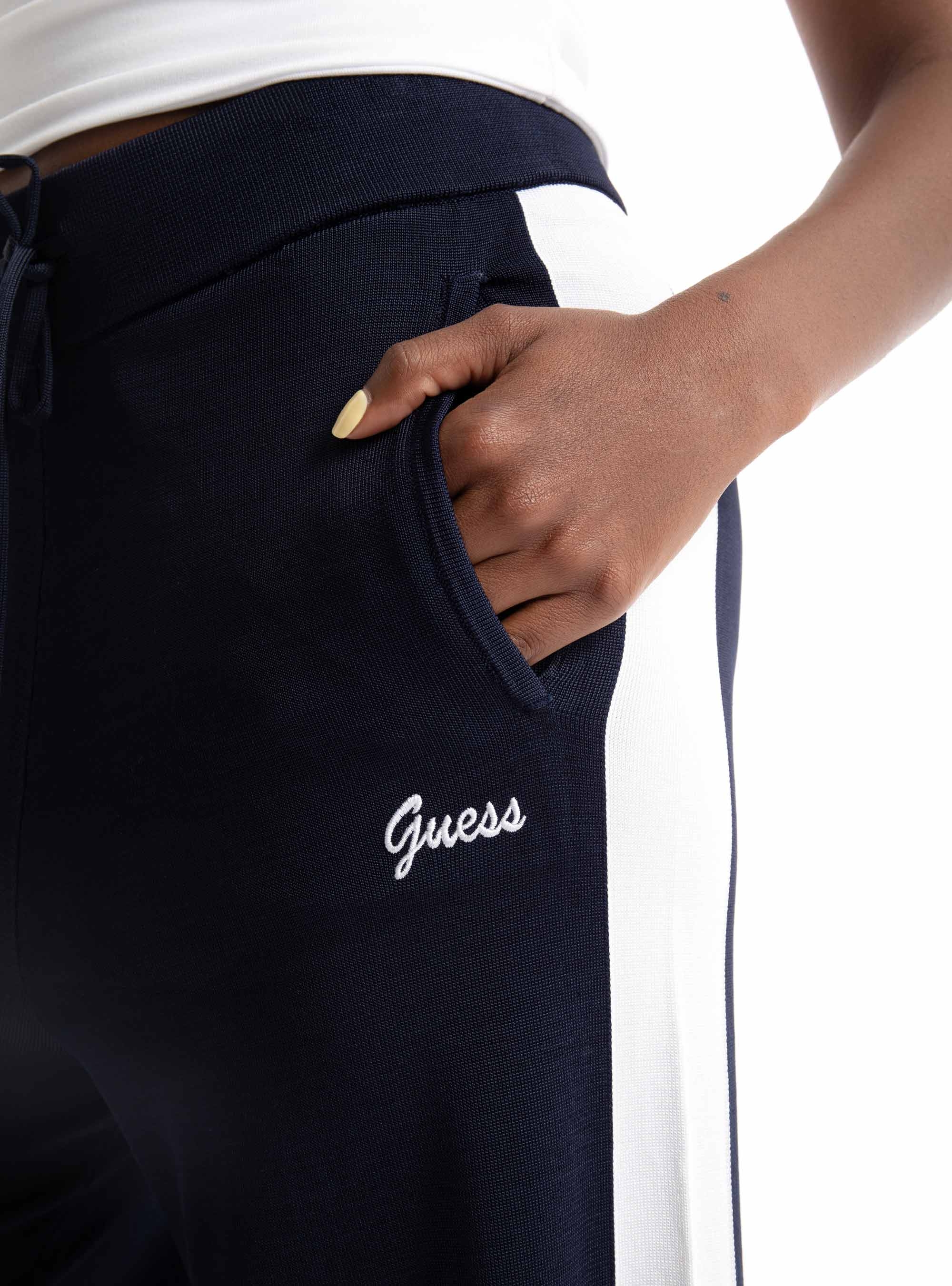 Guess Striped Sweater Pants - Dark Blue