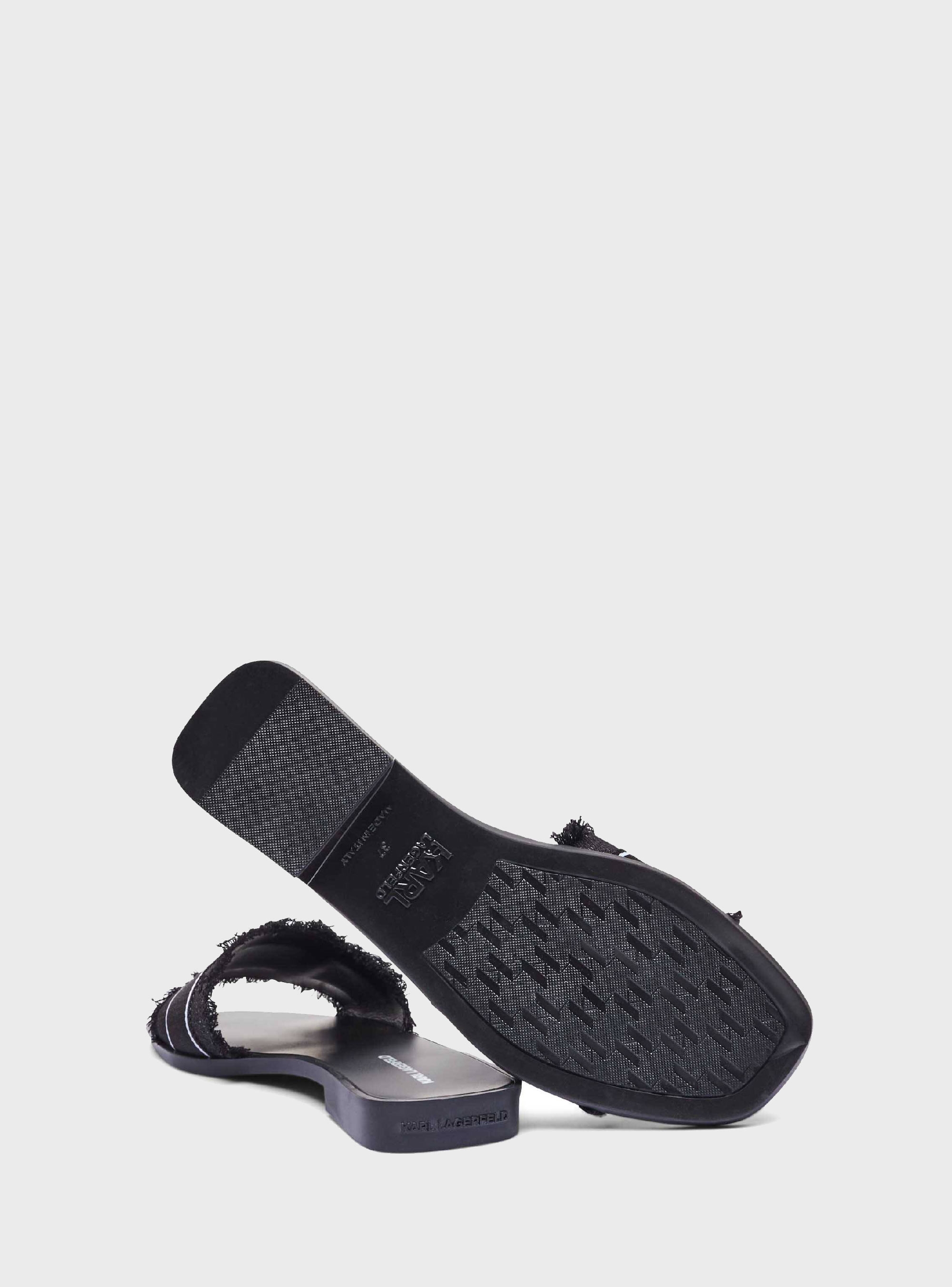 Karl Lagerfeld Skoot Ii Border Slides - Black