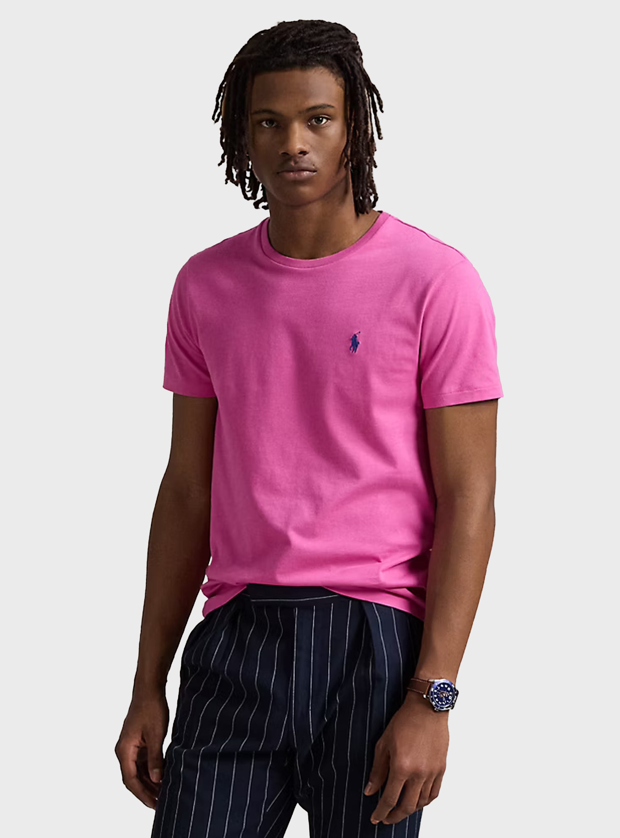 Polo Ralph Lauren Custom Slim Fit Jersey Crewneck T-Shirt - Fuchsia