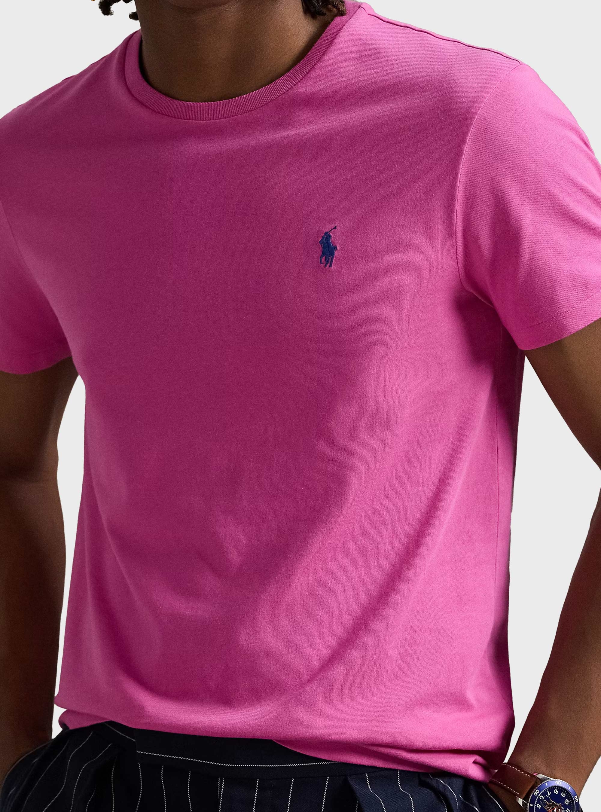Polo Ralph Lauren Custom Slim Fit Jersey Crewneck T-Shirt - Fuchsia
