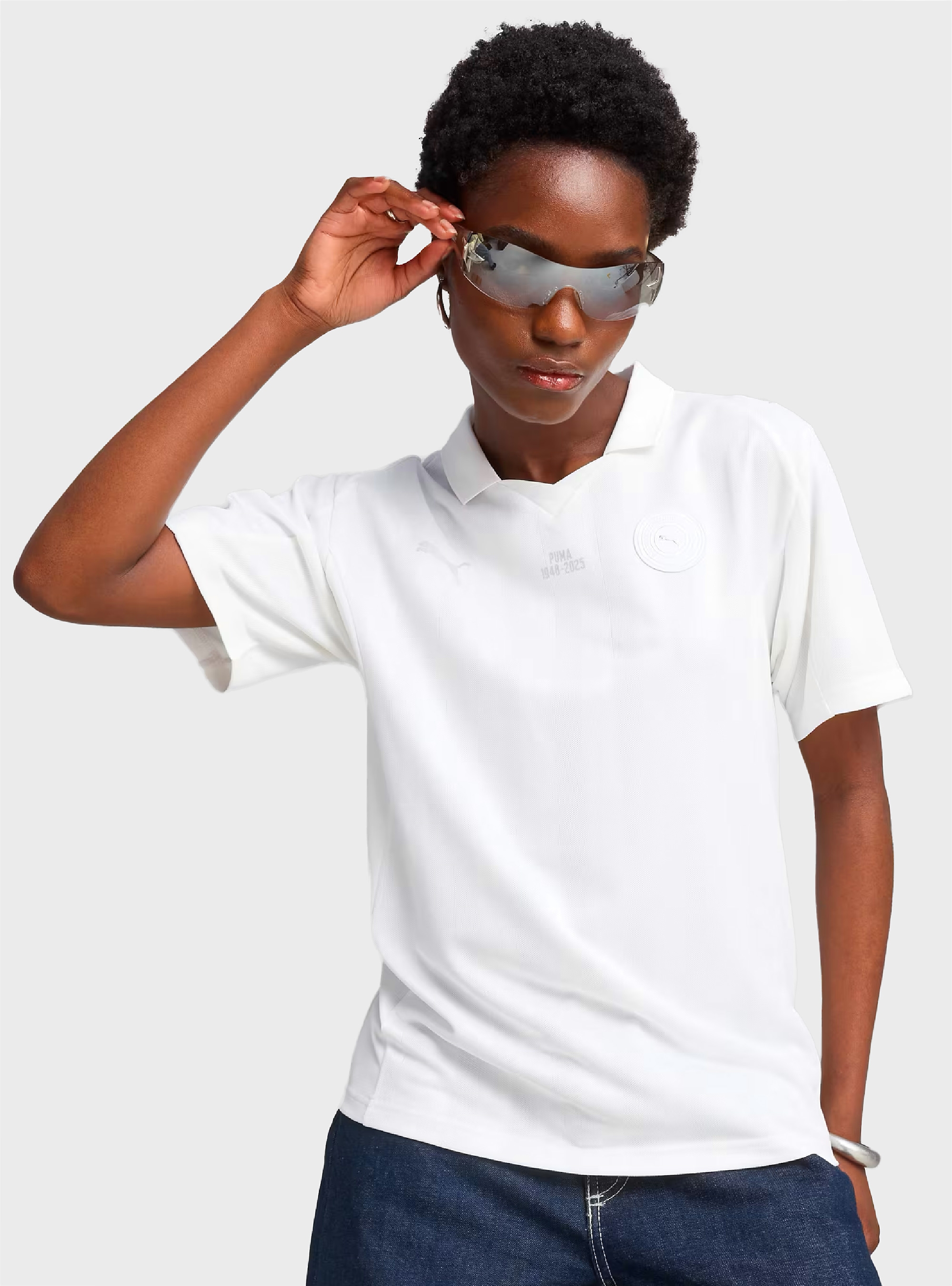 PUMA Jer-She Football-Inspired Tee - White