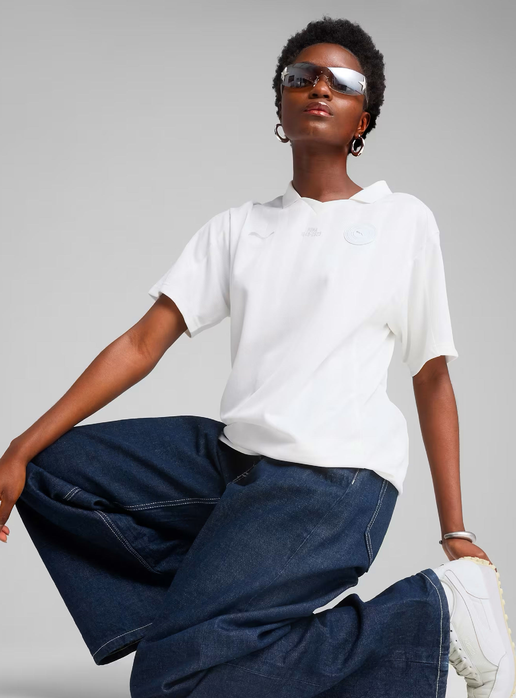 PUMA Jer-She Football-Inspired Tee - White