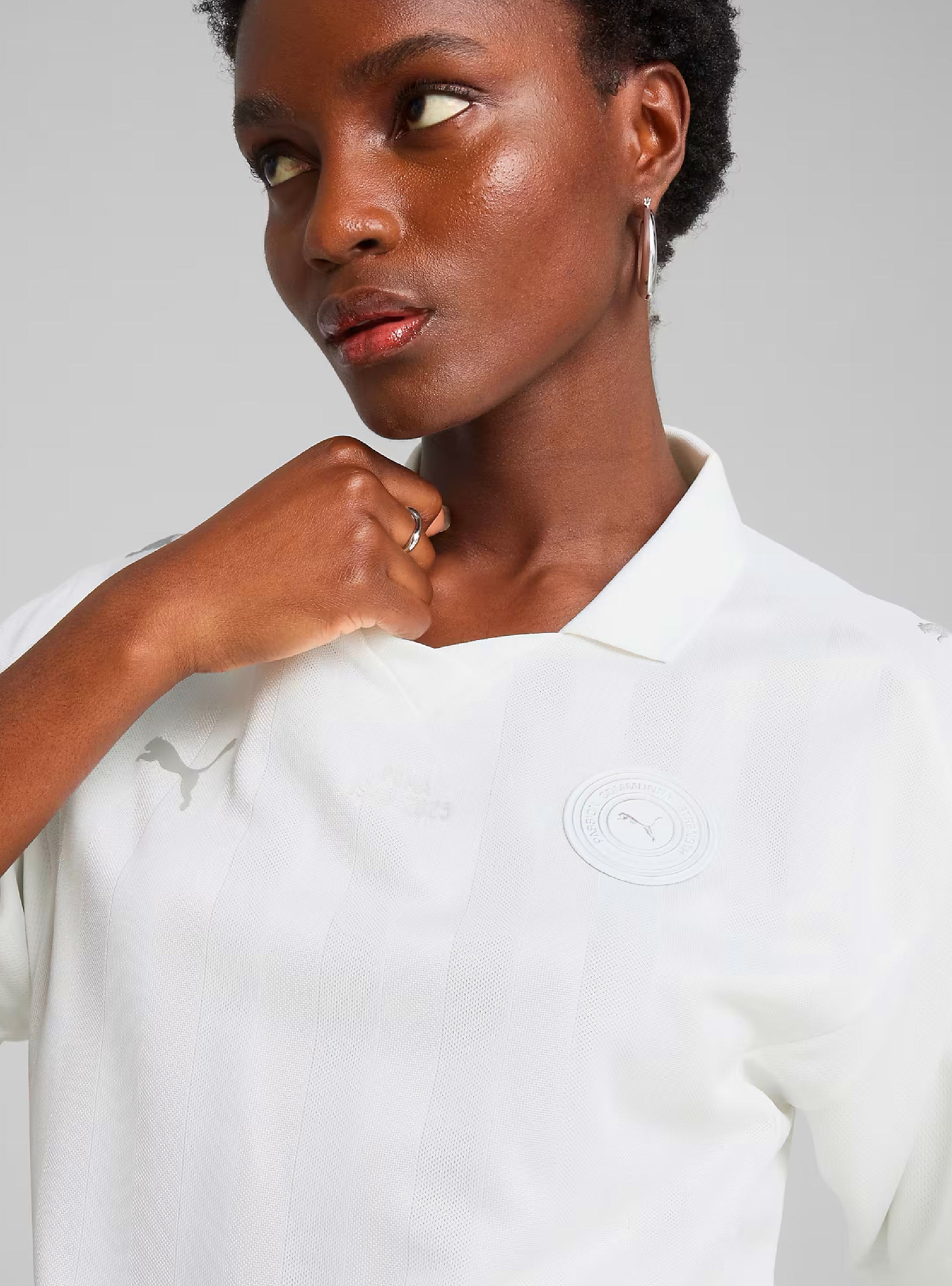 PUMA Jer-She Football-Inspired Tee - White