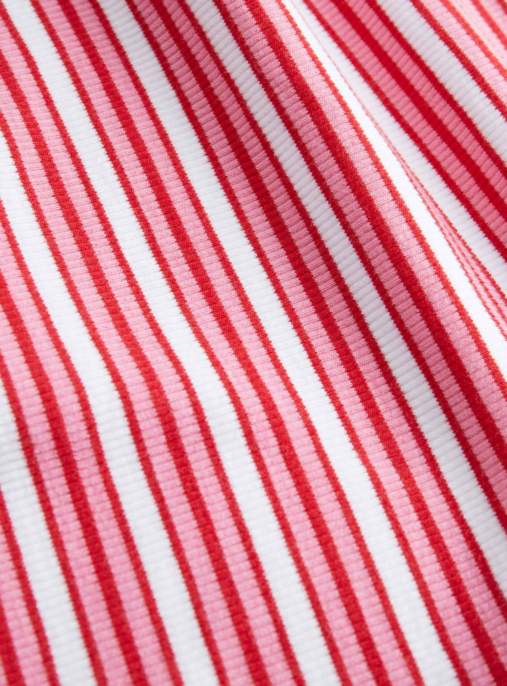 JJXX Fifi Rib Stripe Top - Hot Pink