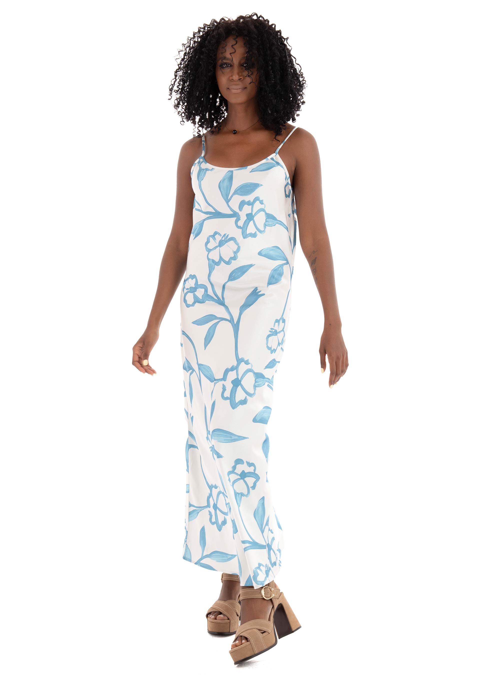 Vero Moda Aware Rubie Strap U-Neck 7/8 Dress - Ecru