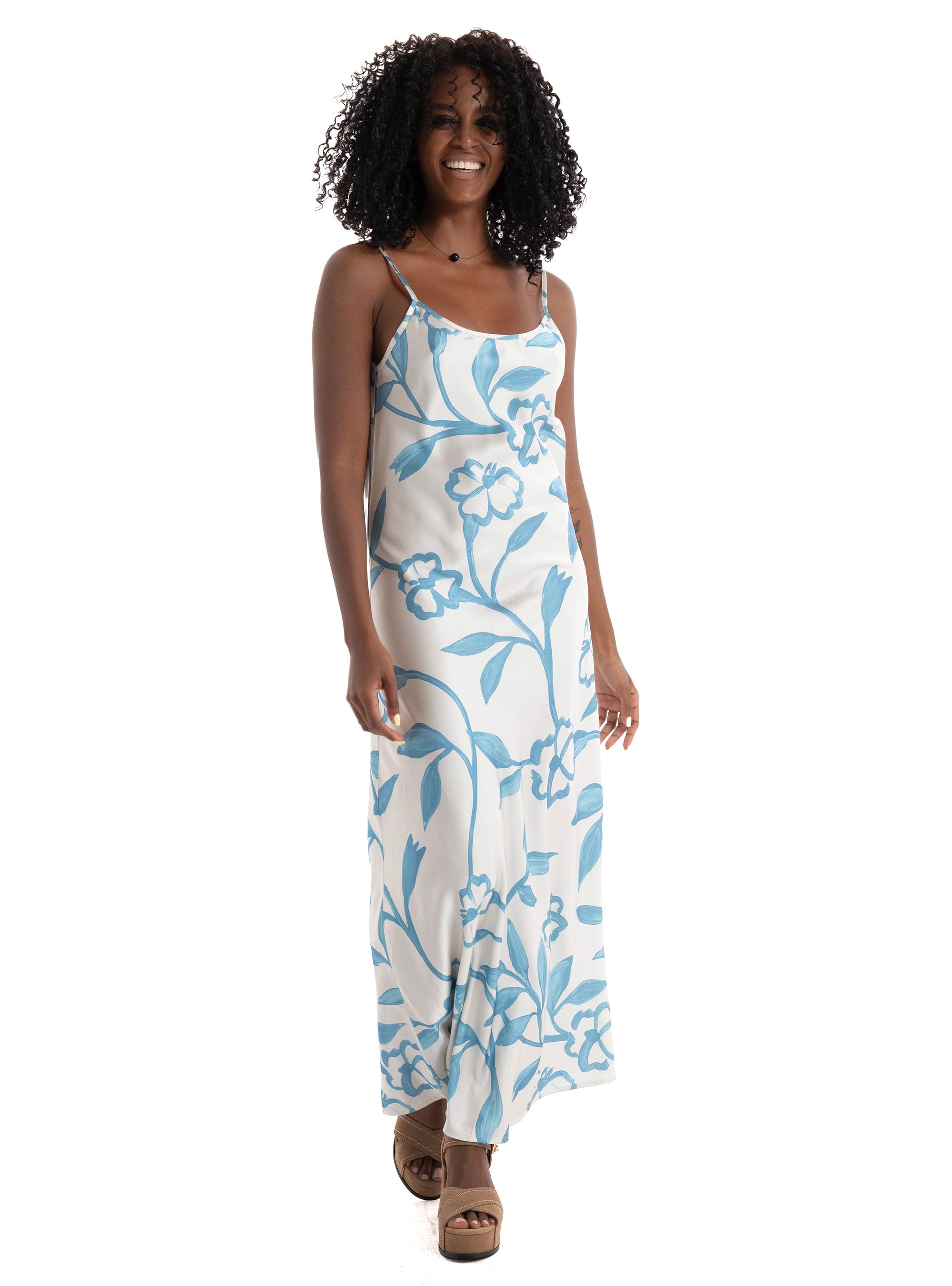 Vero Moda Aware Rubie Strap U-Neck 7/8 Dress - Ecru