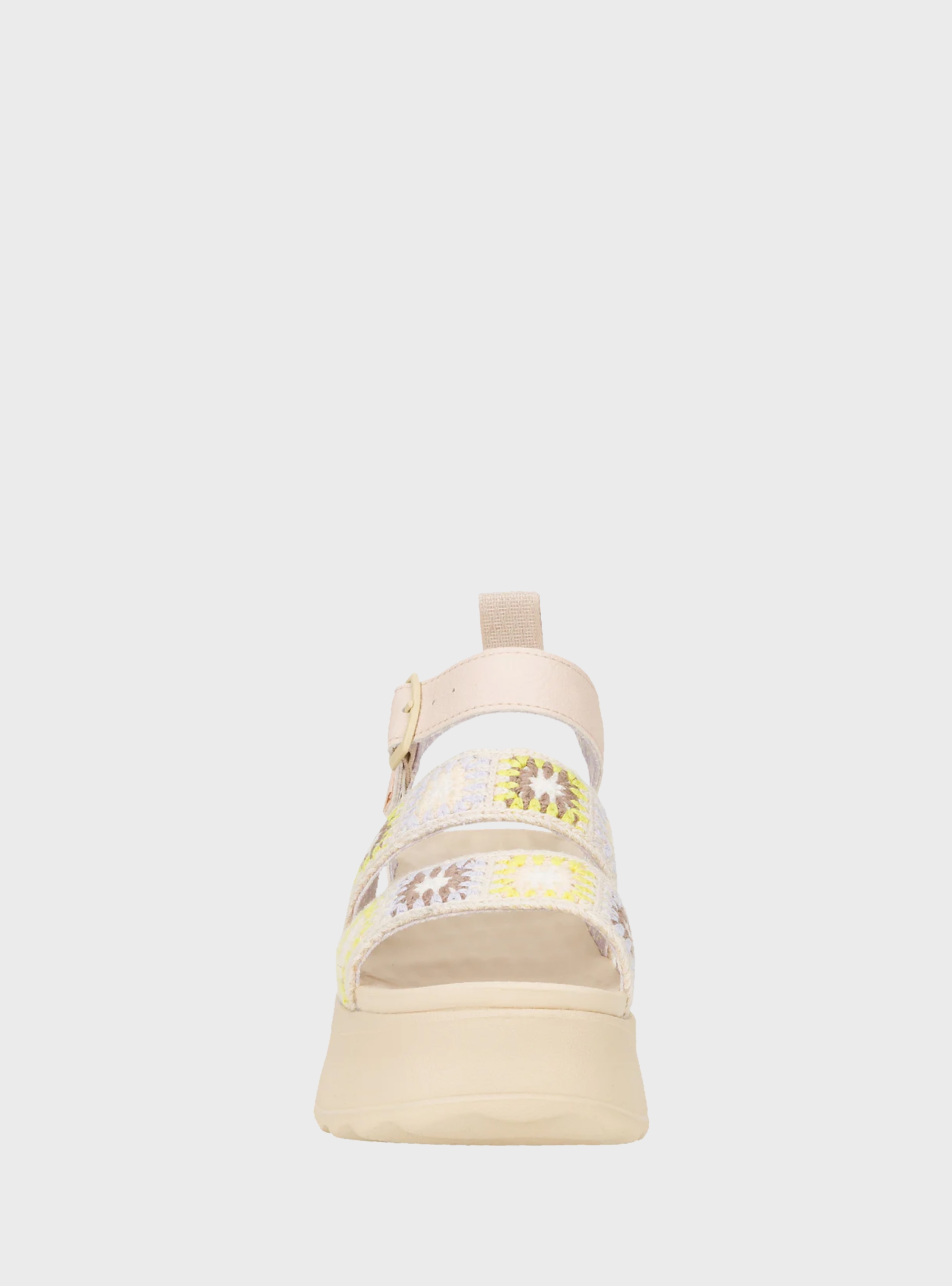 Hey Dude Delray Buckle Cottage Crochet Sandals - Ecru