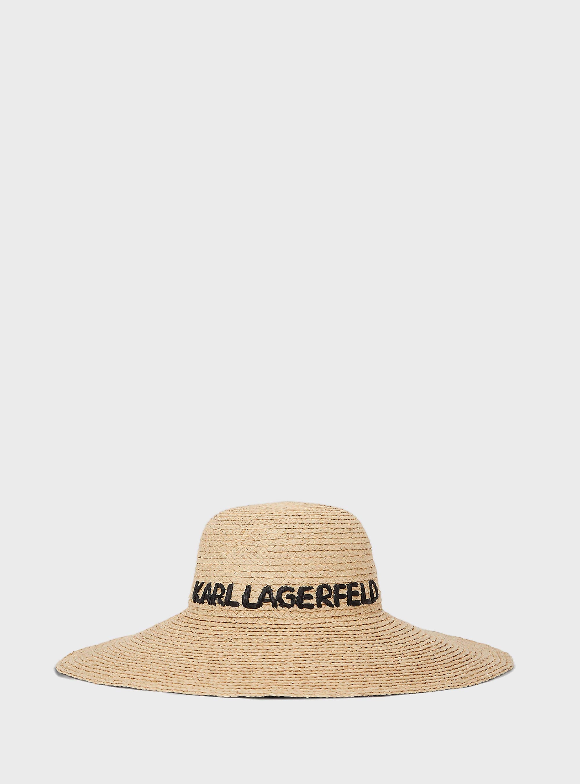 Karl Lagerfeld K/Essential Raffia Sunhat - Natural