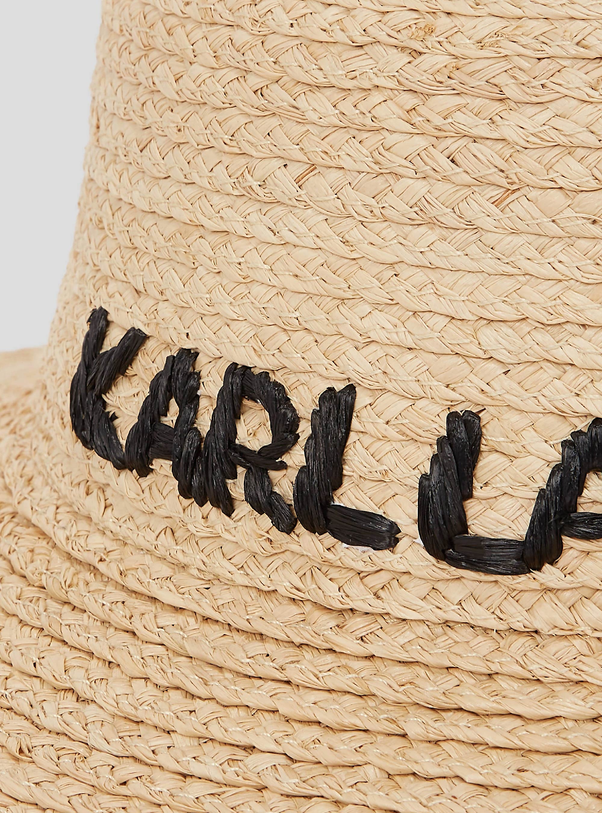 Karl Lagerfeld K/Essential Raffia Sunhat - Natural