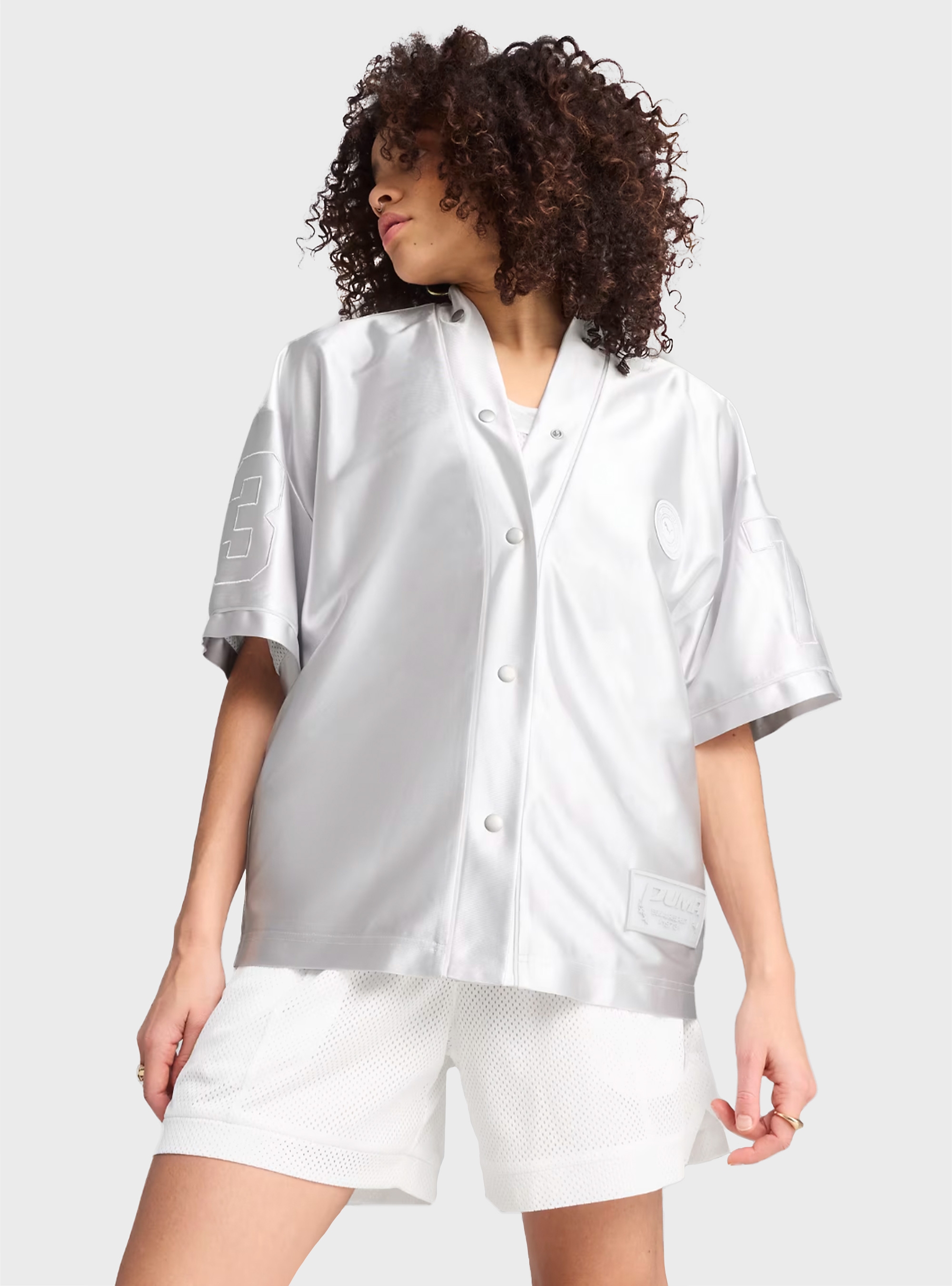 PUMA Jer-She Baseball Jersey - Light Grey