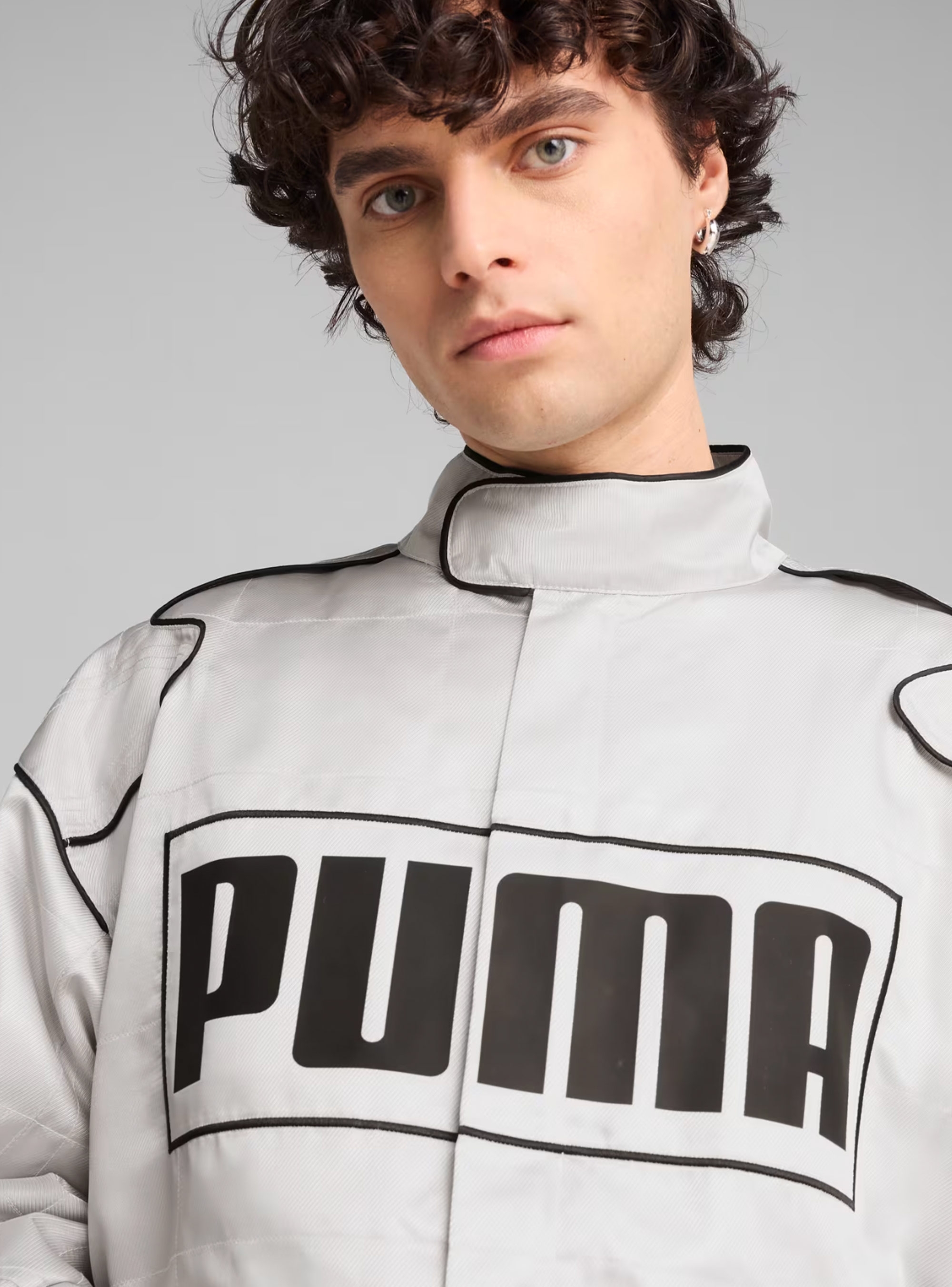 PUMA Relaxed Racer Jacket Unisex - Light Grey