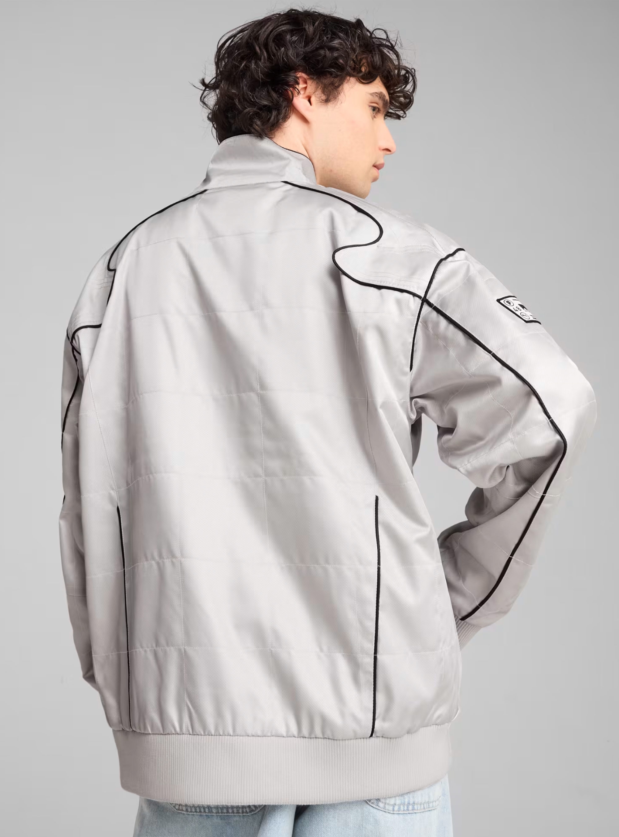 PUMA Relaxed Racer Jacket Unisex - Light Grey