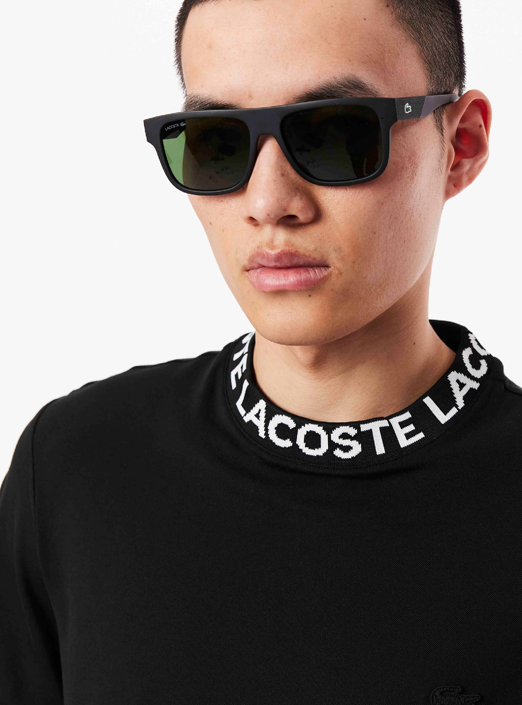 Lacoste Branded Piqué T-Shirt - Black