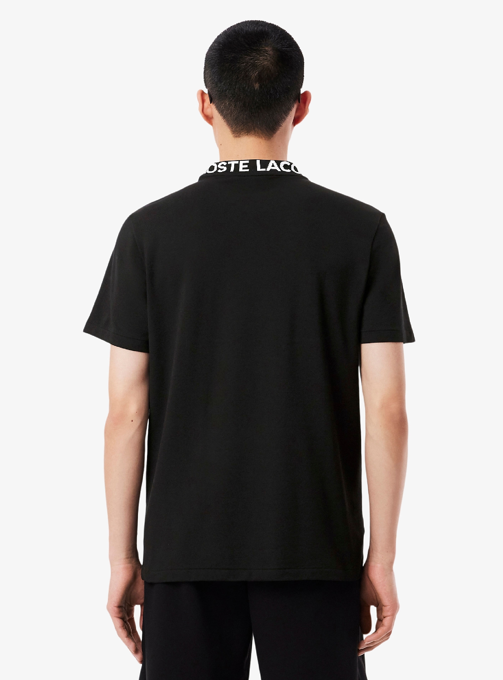 Lacoste Branded Piqué T-Shirt - Black