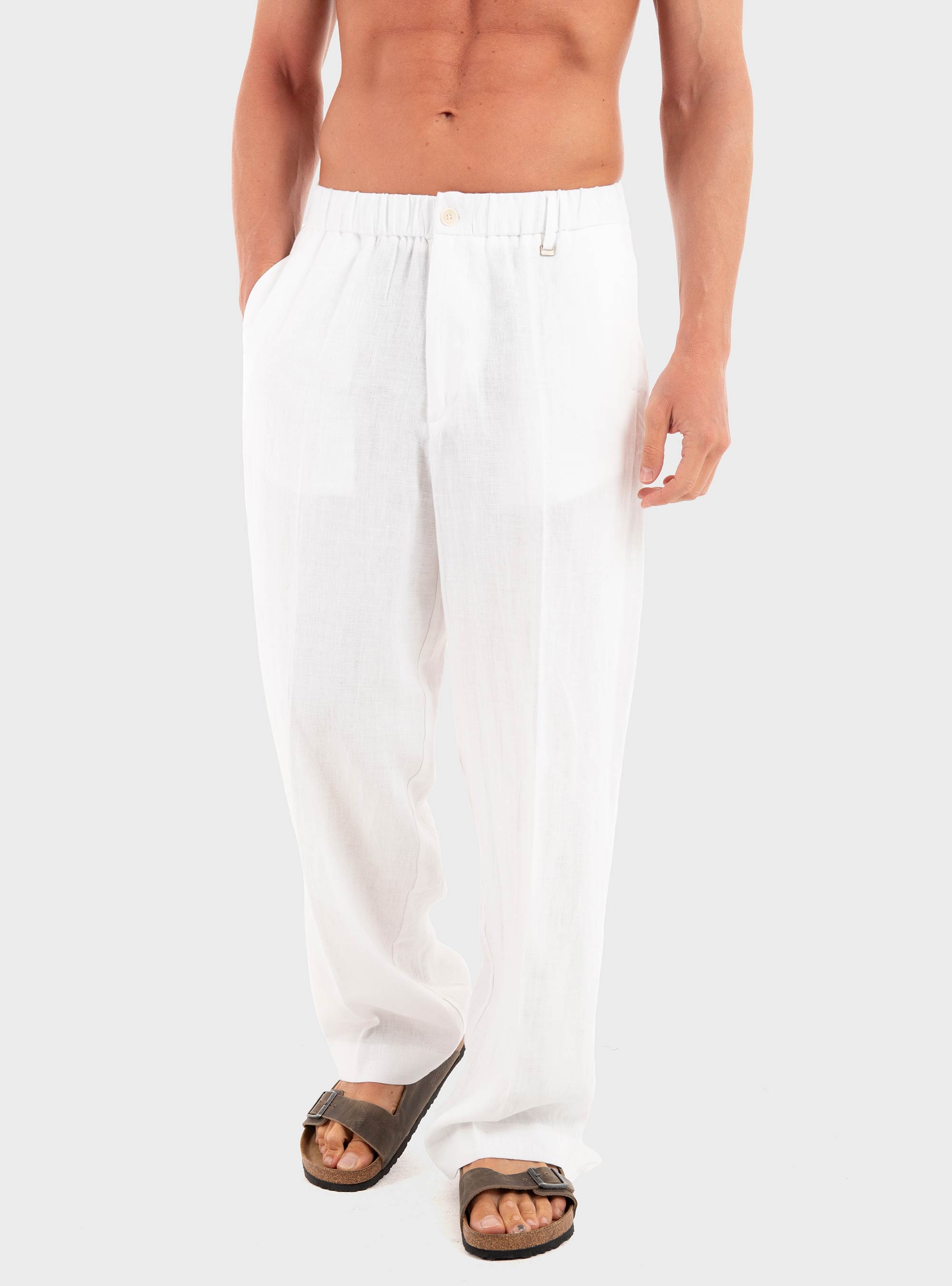 I'm Brian Linen Pants - White
