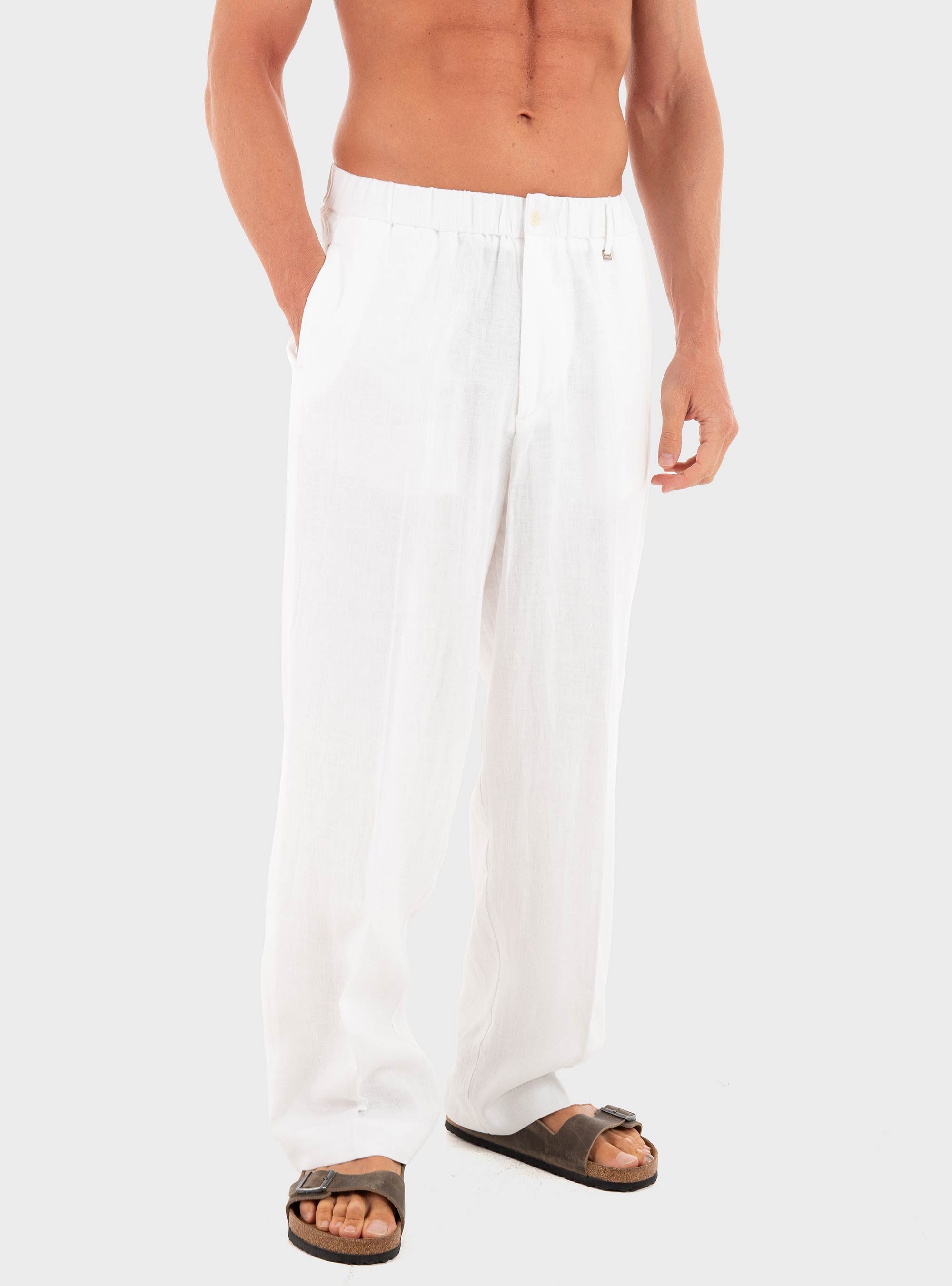 I'm Brian Linen Pants - White