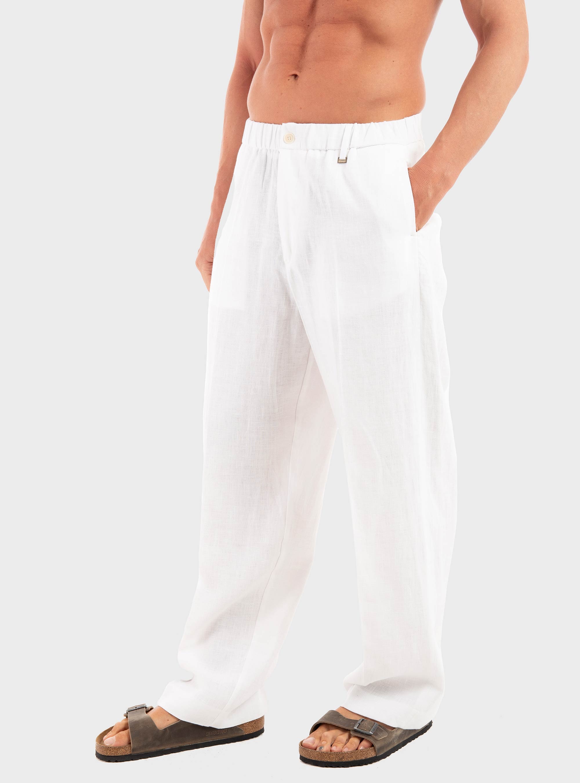 I'm Brian Linen Pants - White
